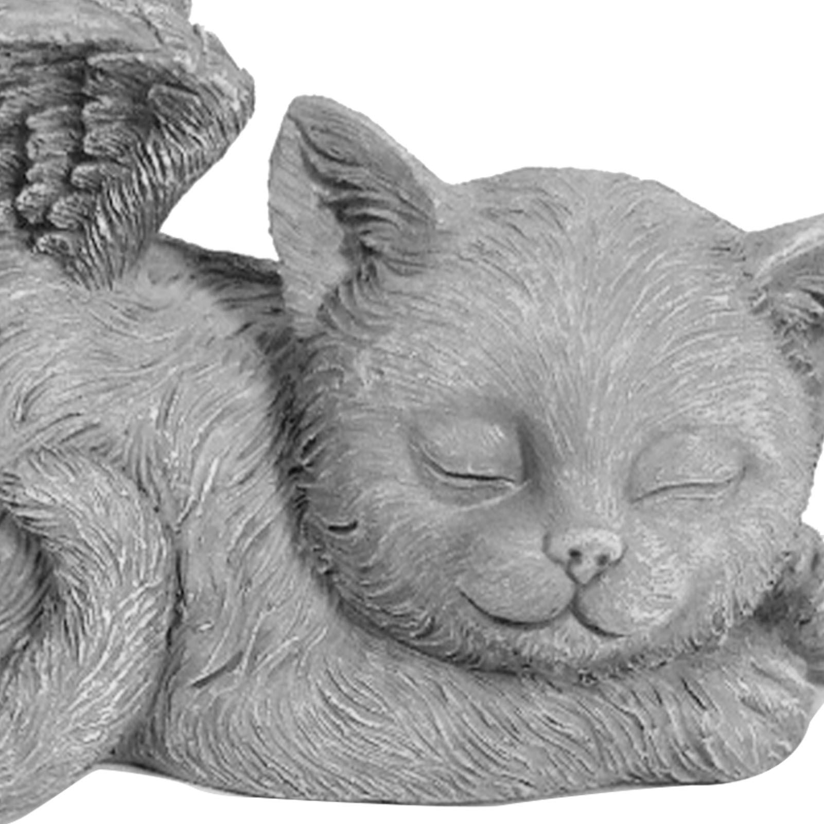 Pet Memorial Statue Resin Sleeping Pet Angel Garden Sculpture for Pet Memorial view 9
