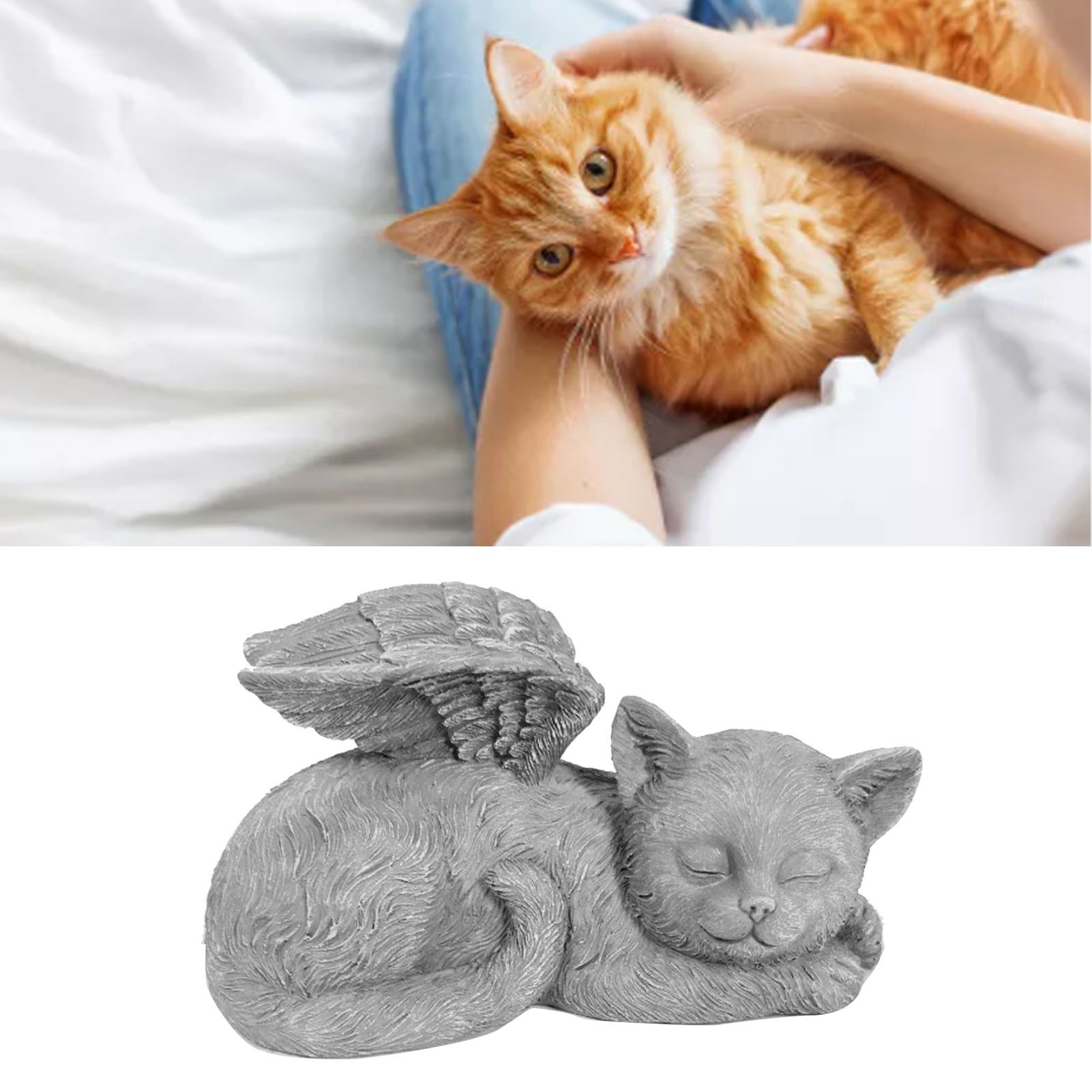 Pet Memorial Statue Resin Sleeping Pet Angel Garden Sculpture for Pet Memorial view 10