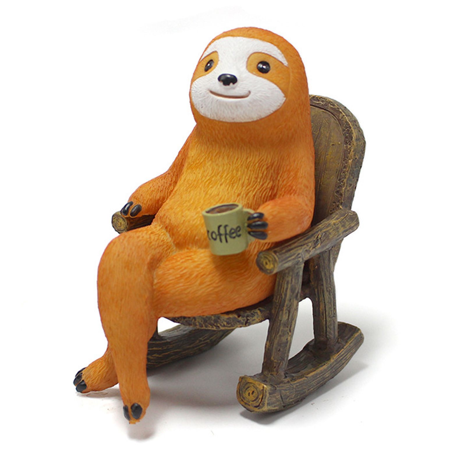 Sloth Statue Lifelike Vivid Exquisite Resin Sloth Figure Ornament Decoration — image 1