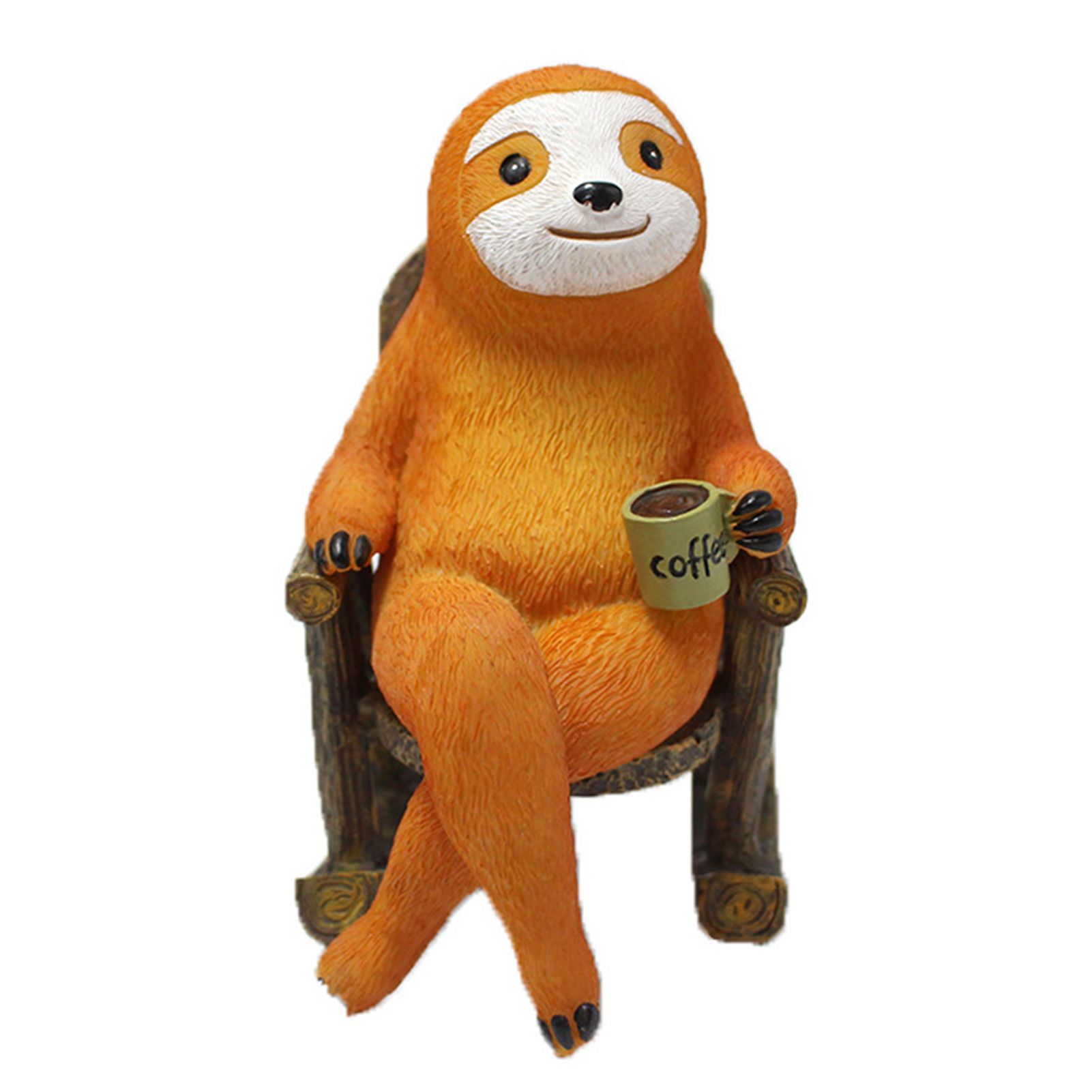Sloth Statue Lifelike Vivid Exquisite Resin Sloth Figure Ornament Decoration view 2