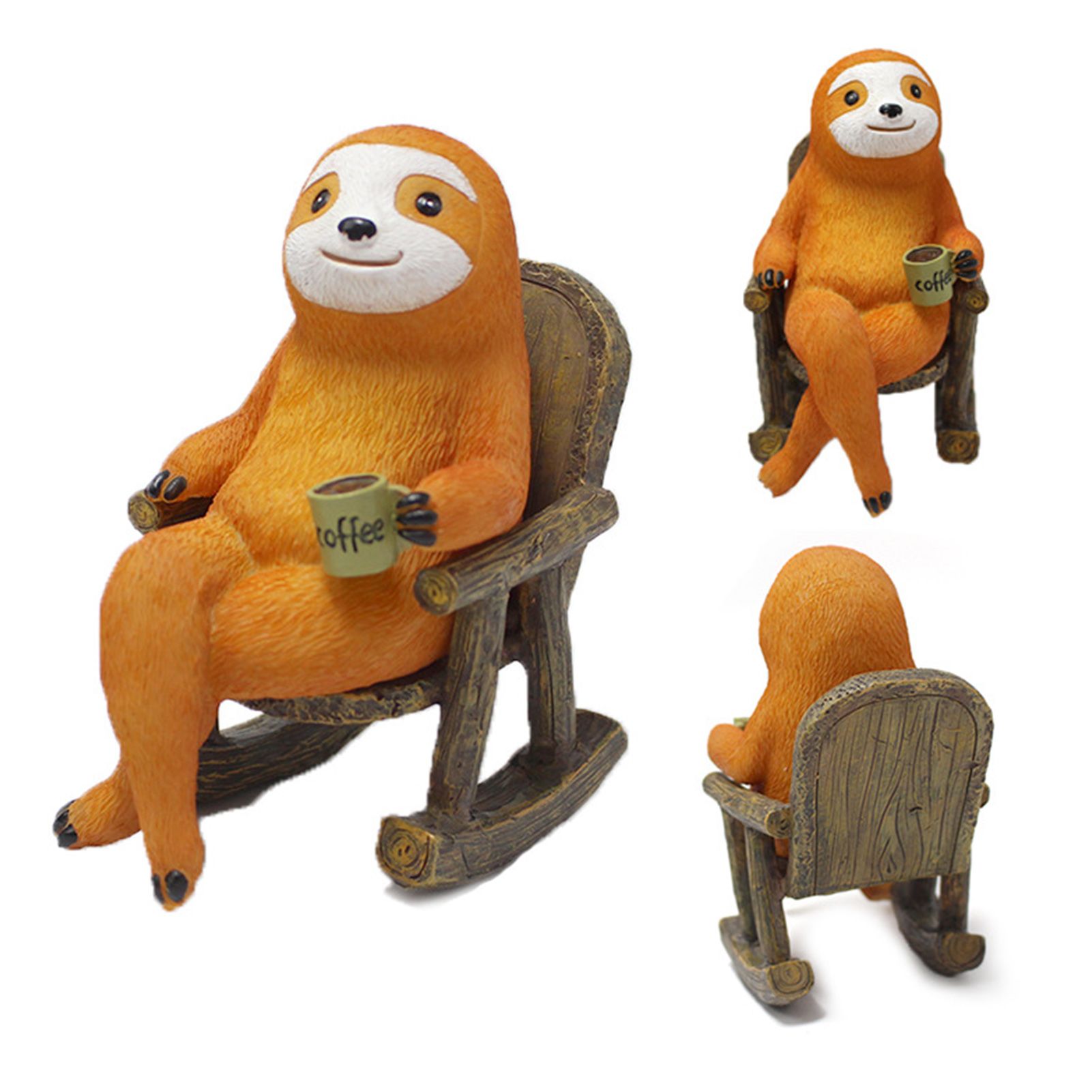 Sloth Statue Lifelike Vivid Exquisite Resin Sloth Figure Ornament Decoration view 4