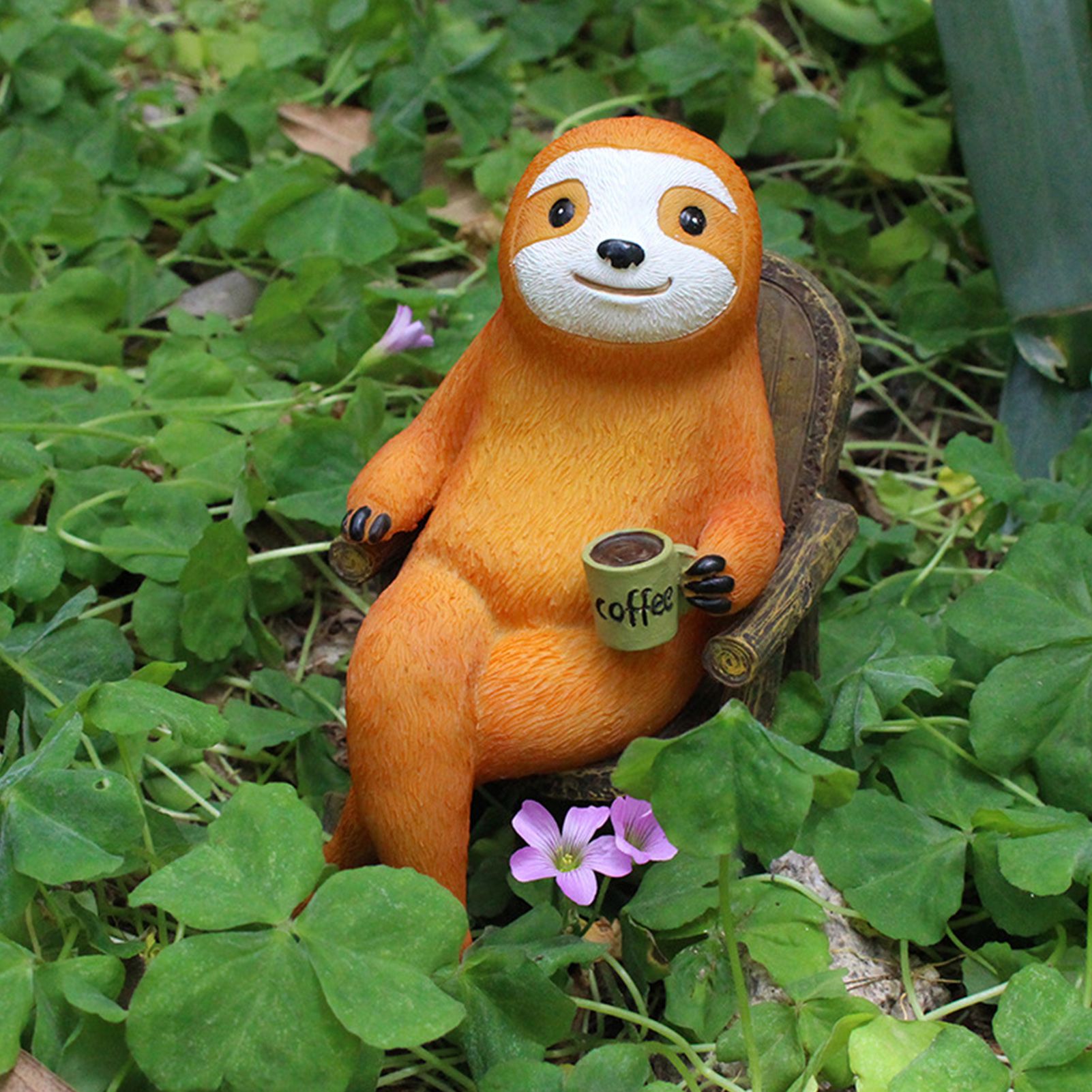 Sloth Statue Lifelike Vivid Exquisite Resin Sloth Figure Ornament Decoration view 6
