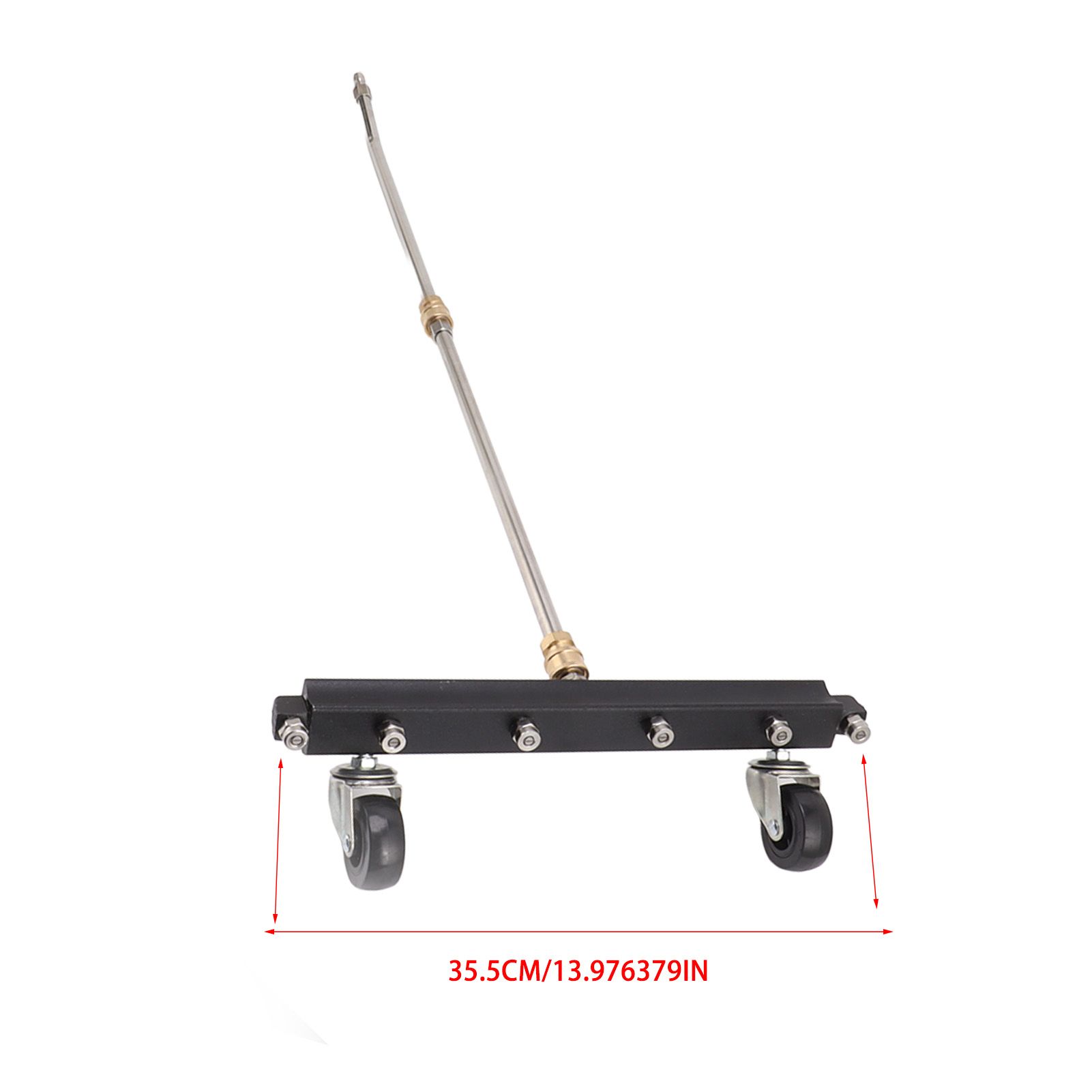 Pressure Washer Undercarriage Cleaner with 6 Nozzles 2 Extension Wands Under view 2