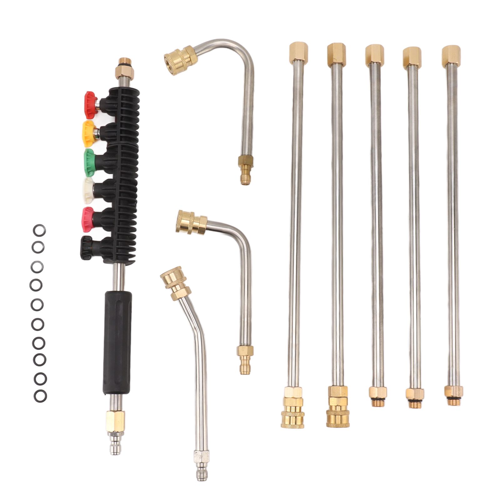 Pressure Washer Extension Wand 5 Straight Rod 3 Curve Rod Set Power Washer