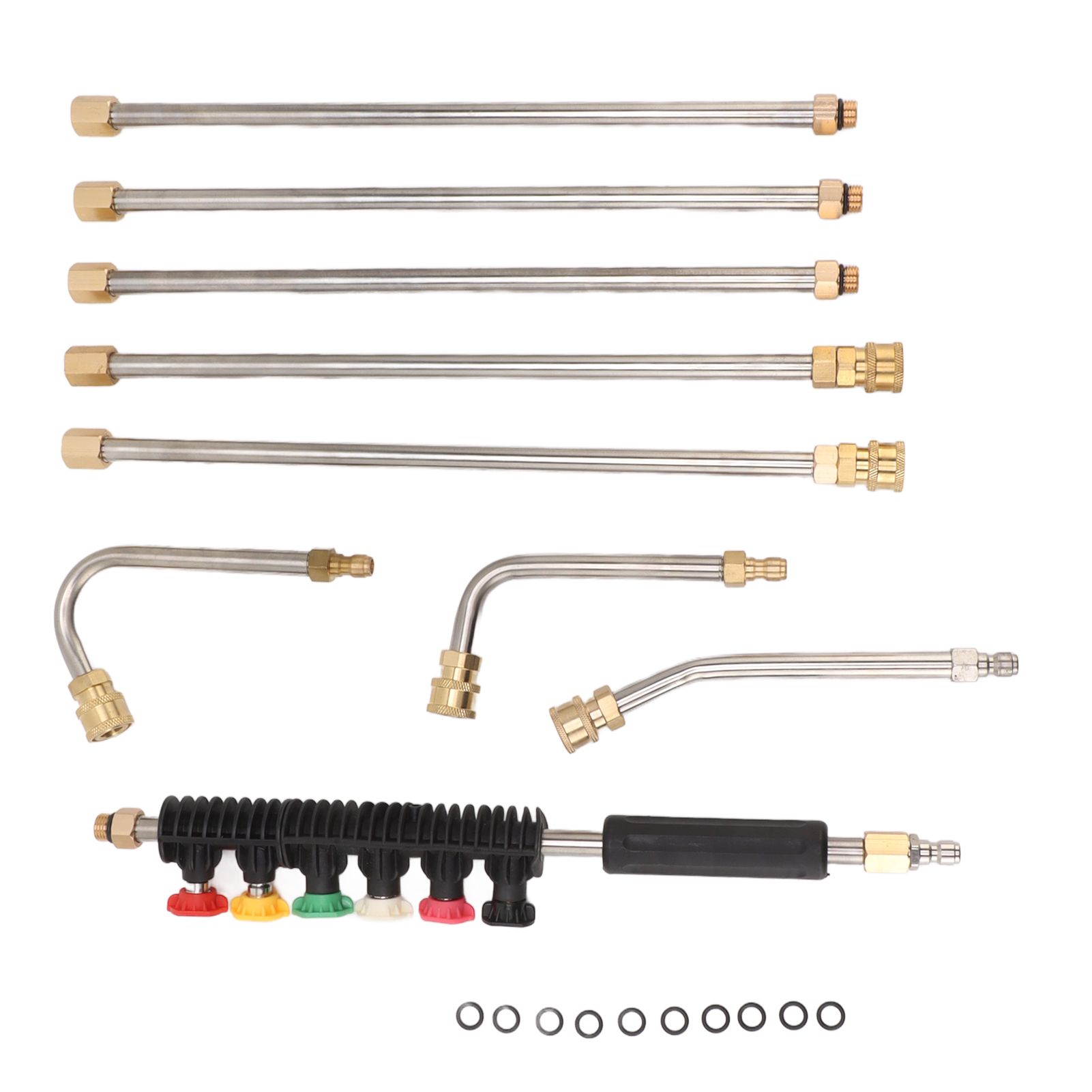 Pressure Washer Extension Wand 5 Straight Rod 3 Curve Rod Set Power Washer view 3