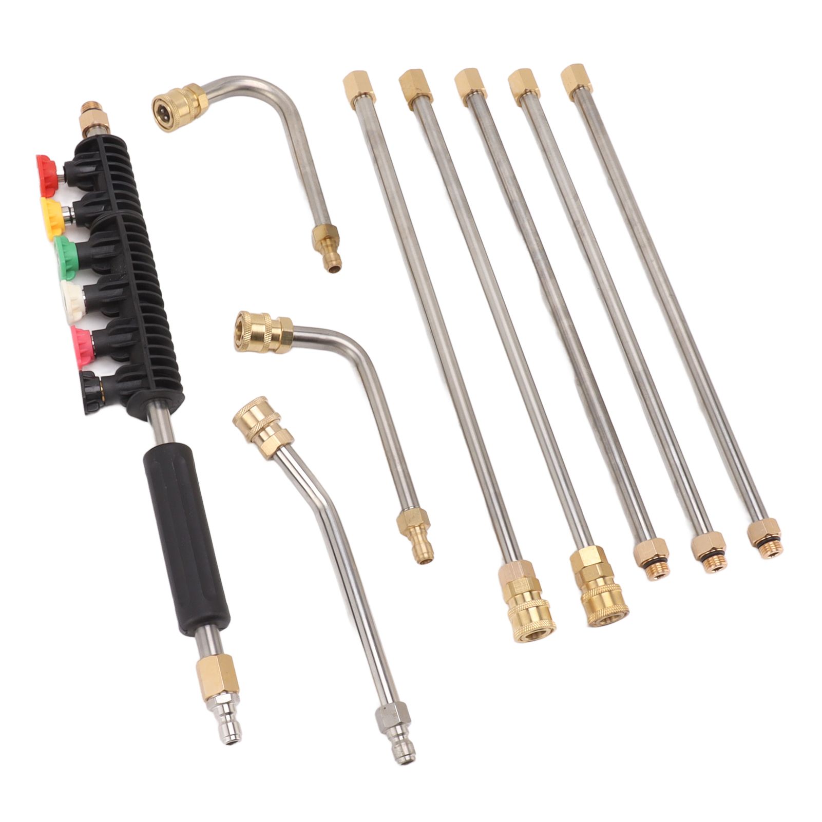 Pressure Washer Extension Wand 5 Straight Rod 3 Curve Rod Set Power Washer view 4