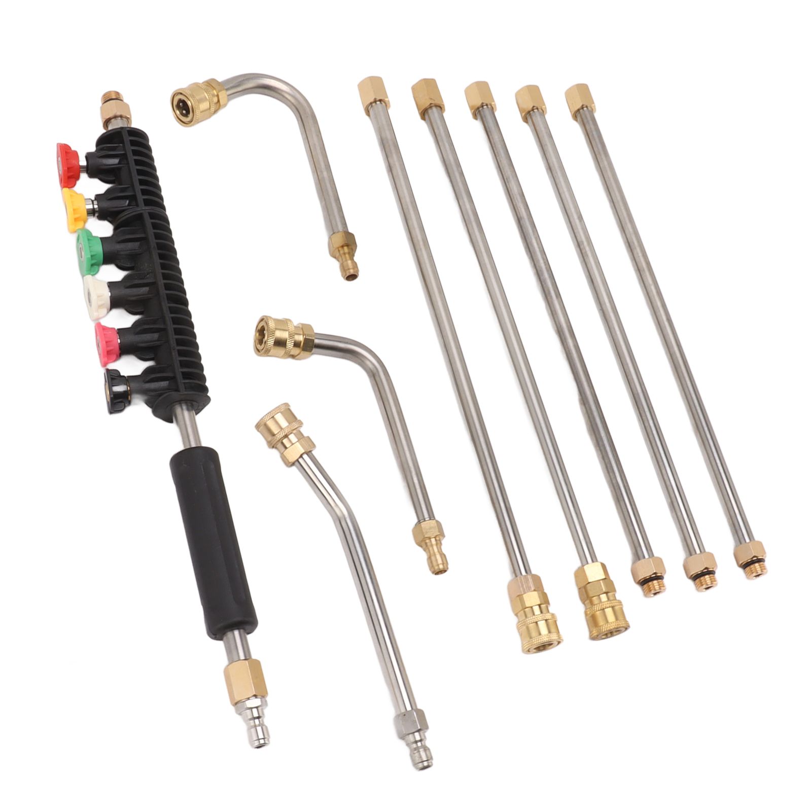 Pressure Washer Extension Wand 5 Straight Rod 3 Curve Rod Set Power Washer view 5