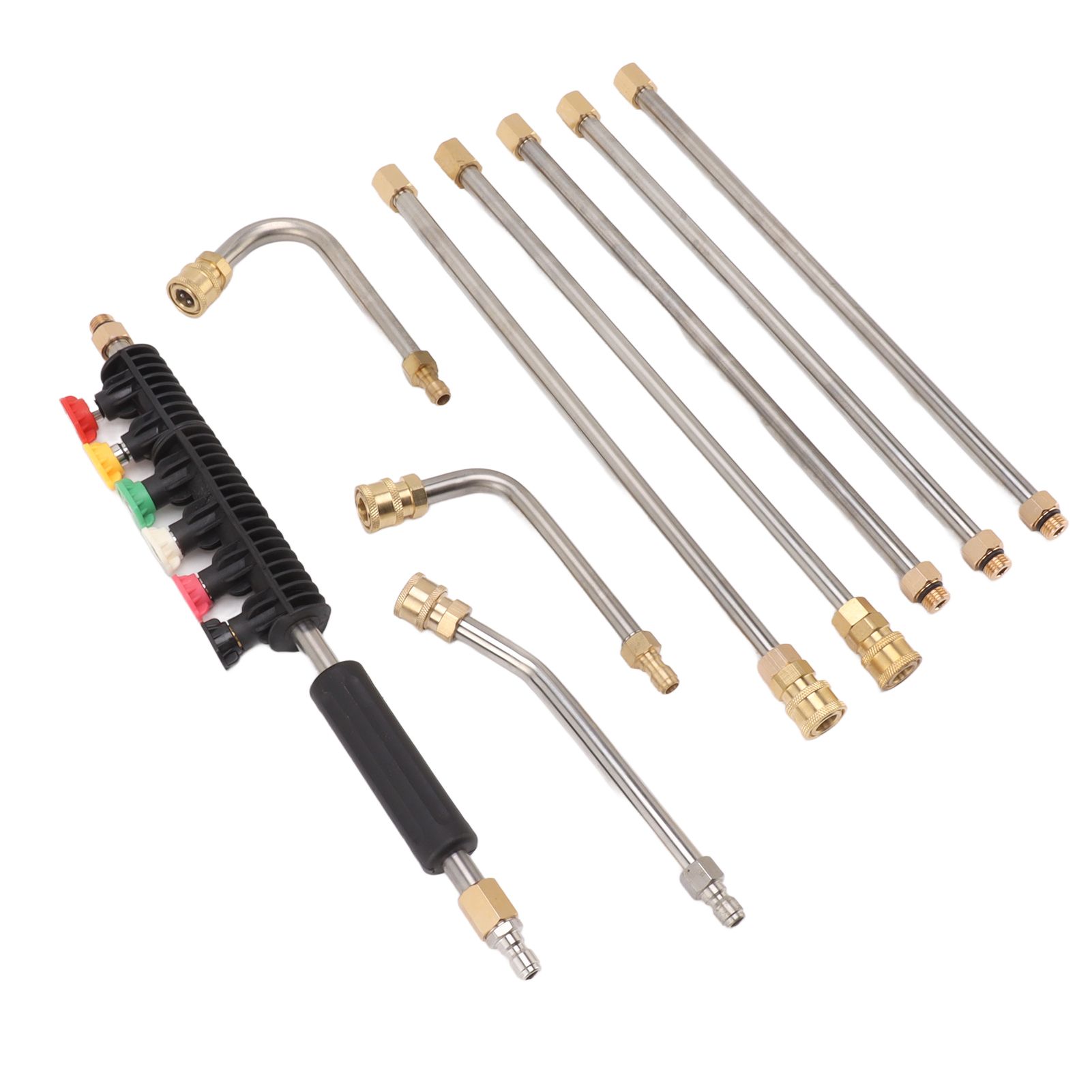 Pressure Washer Extension Wand 5 Straight Rod 3 Curve Rod Set Power Washer view 8