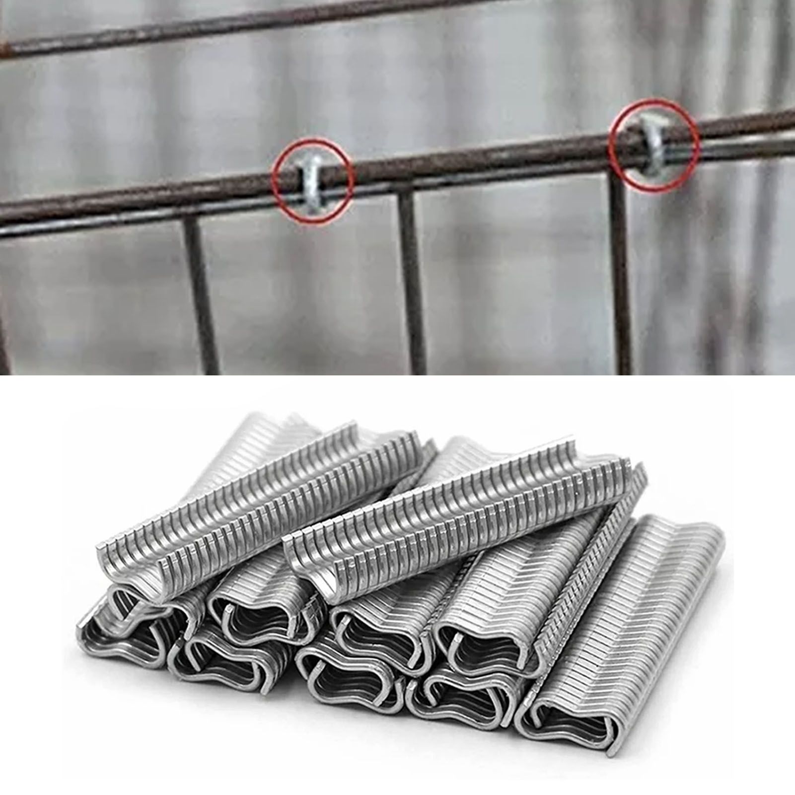 2400Pcs Animal Cages Installation M Shape Nails Metal Chicken Coop Wire Clip view 5