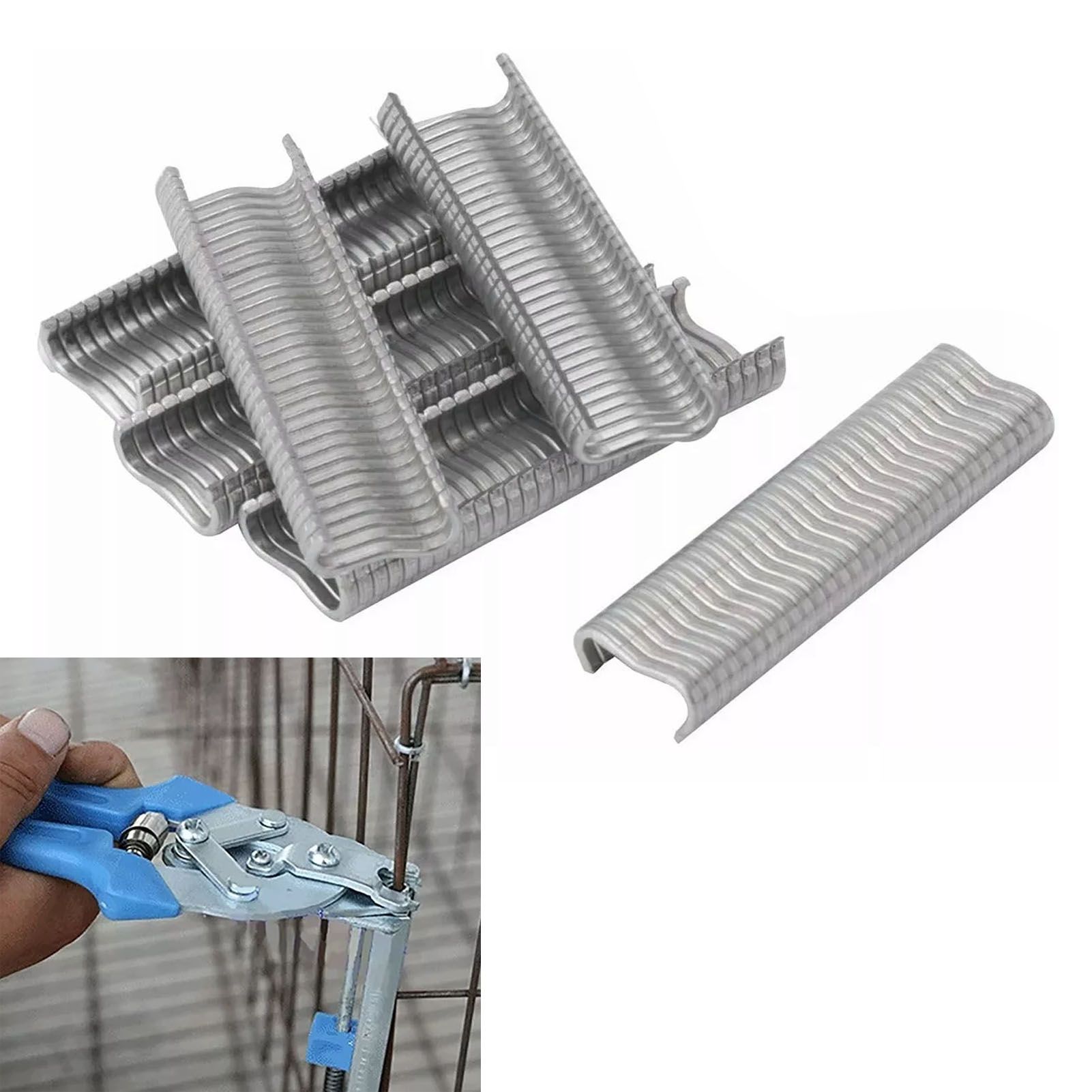 2400Pcs Animal Cages Installation M Shape Nails Metal Chicken Coop Wire Clip view 11