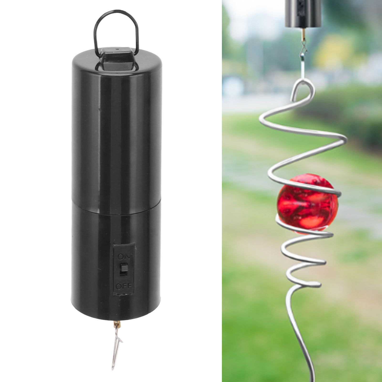 Battery Operated Hanging Display Wind Spinner Motor Hanging Black Rotating view 11