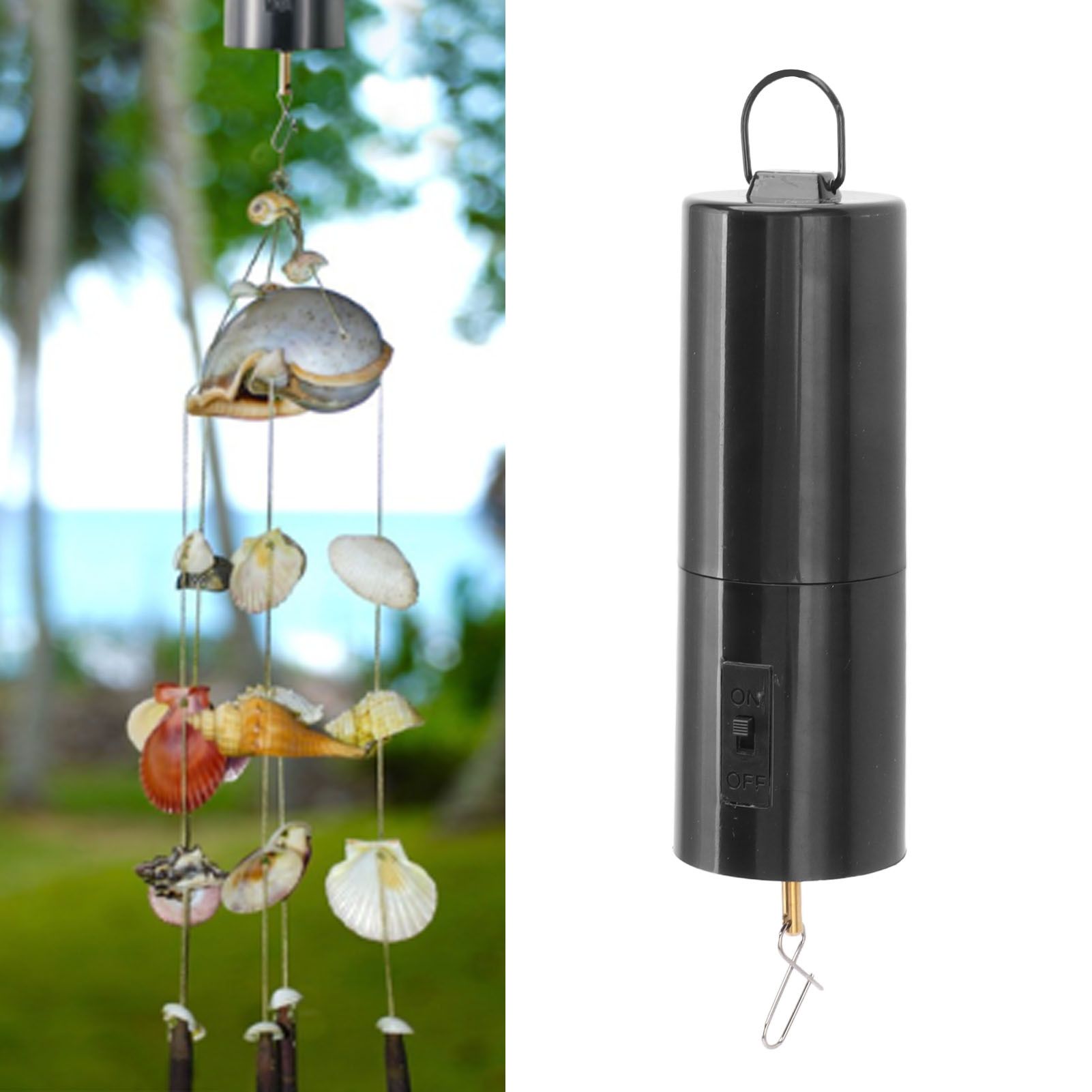 Battery Operated Hanging Display Wind Spinner Motor Hanging Black Rotating view 12