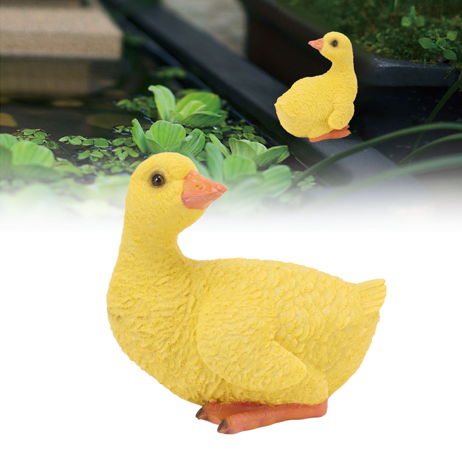 Duck Ornament Resin Weather Resistant Cute Vivid Expression Duck Statues view 11