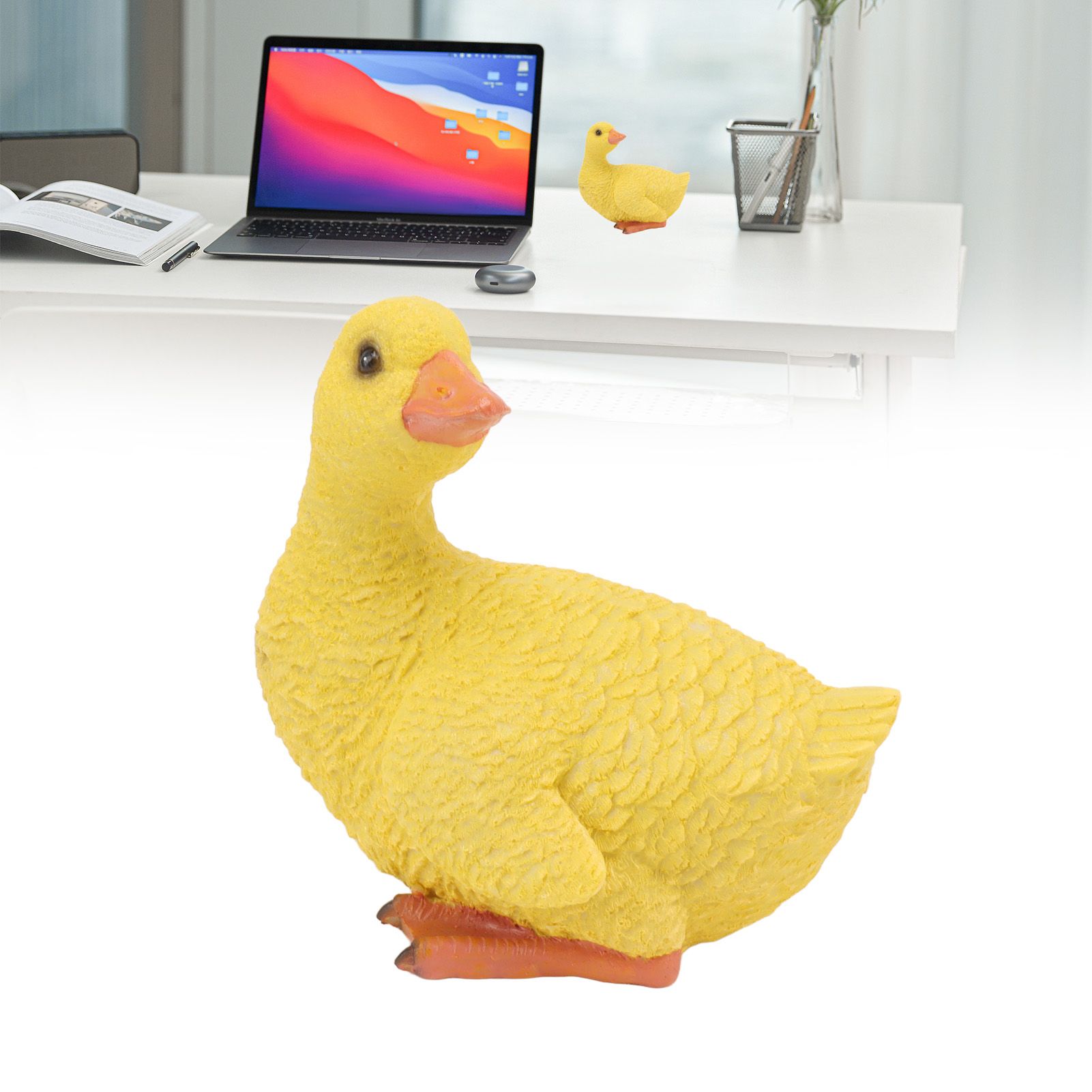 Duck Ornament Resin Weather Resistant Cute Vivid Expression Duck Statues view 12