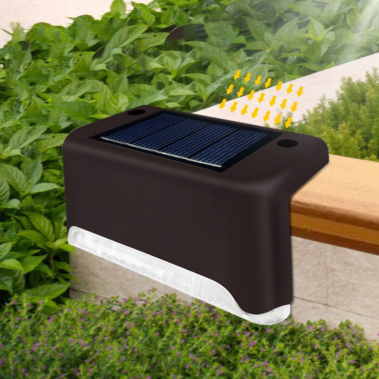 4 Pcs Solar Step Light White Lighting Waterproof High Strength Solar LED Deck view 14