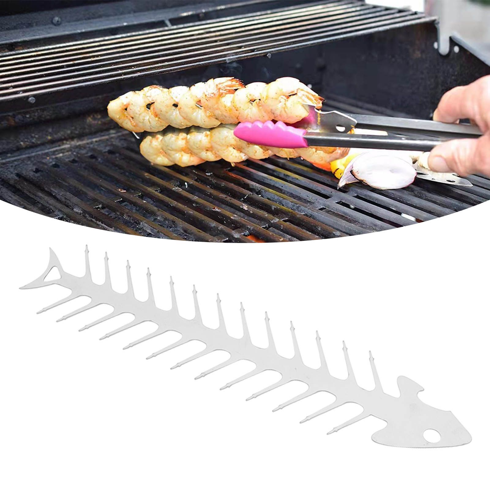 Flat Double Pronged Skewers Stainless Steel Reusable BBQ Skewers for Meet view 12
