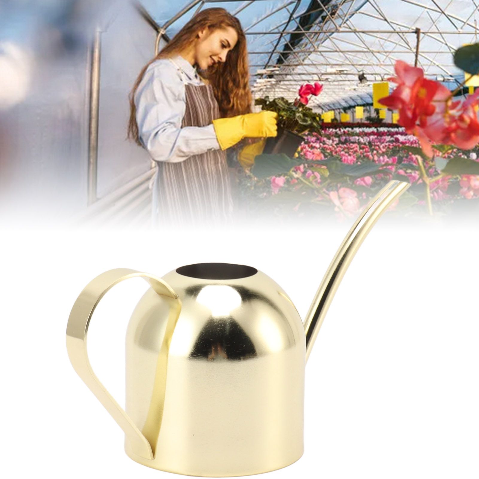 Watering Can Stainless Steel Sprinkling Pot Large Capacity Long Spout for view 10