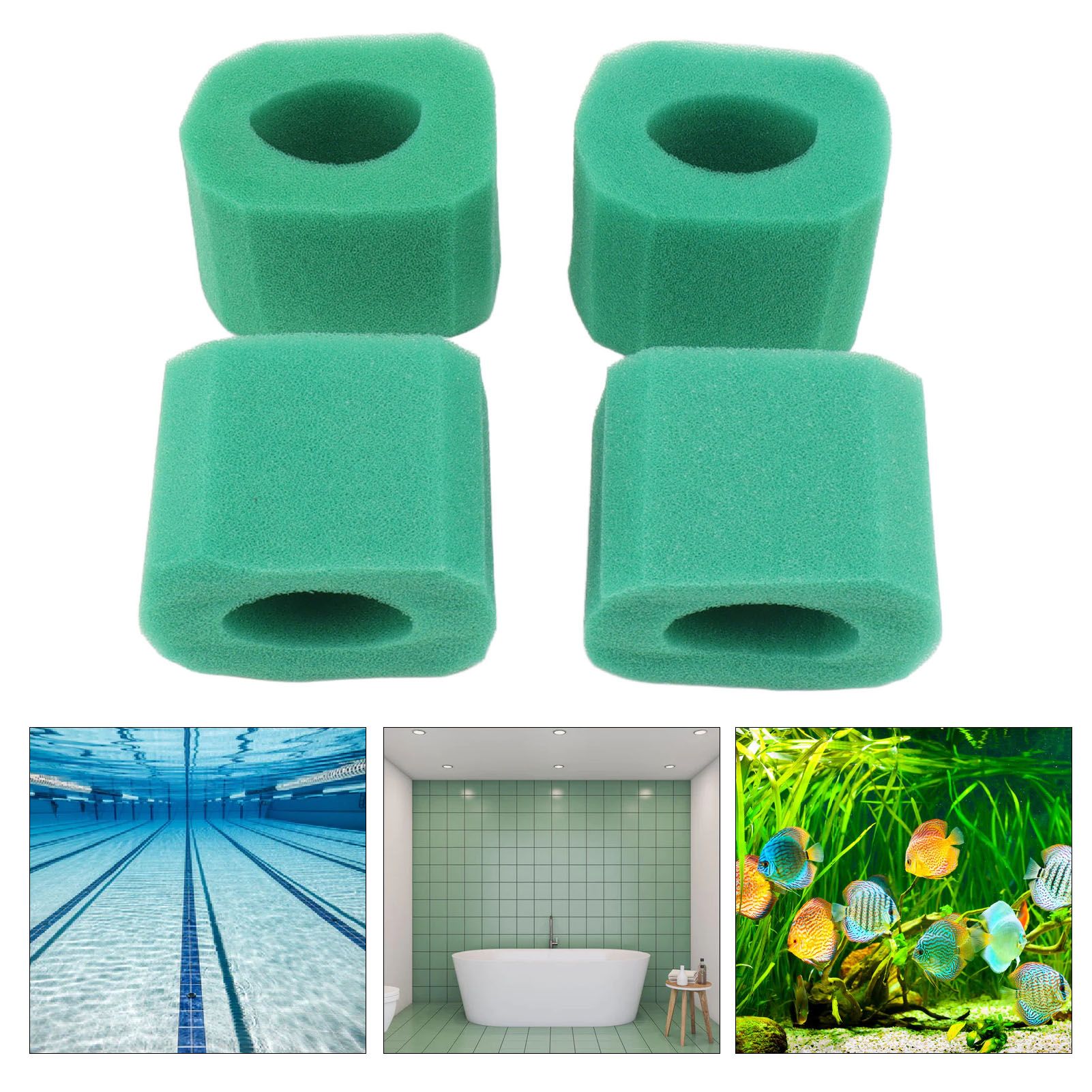 4pcs Pool Filter Cartridge Sponge Reusable Durable Practical Filter Foam for view 12