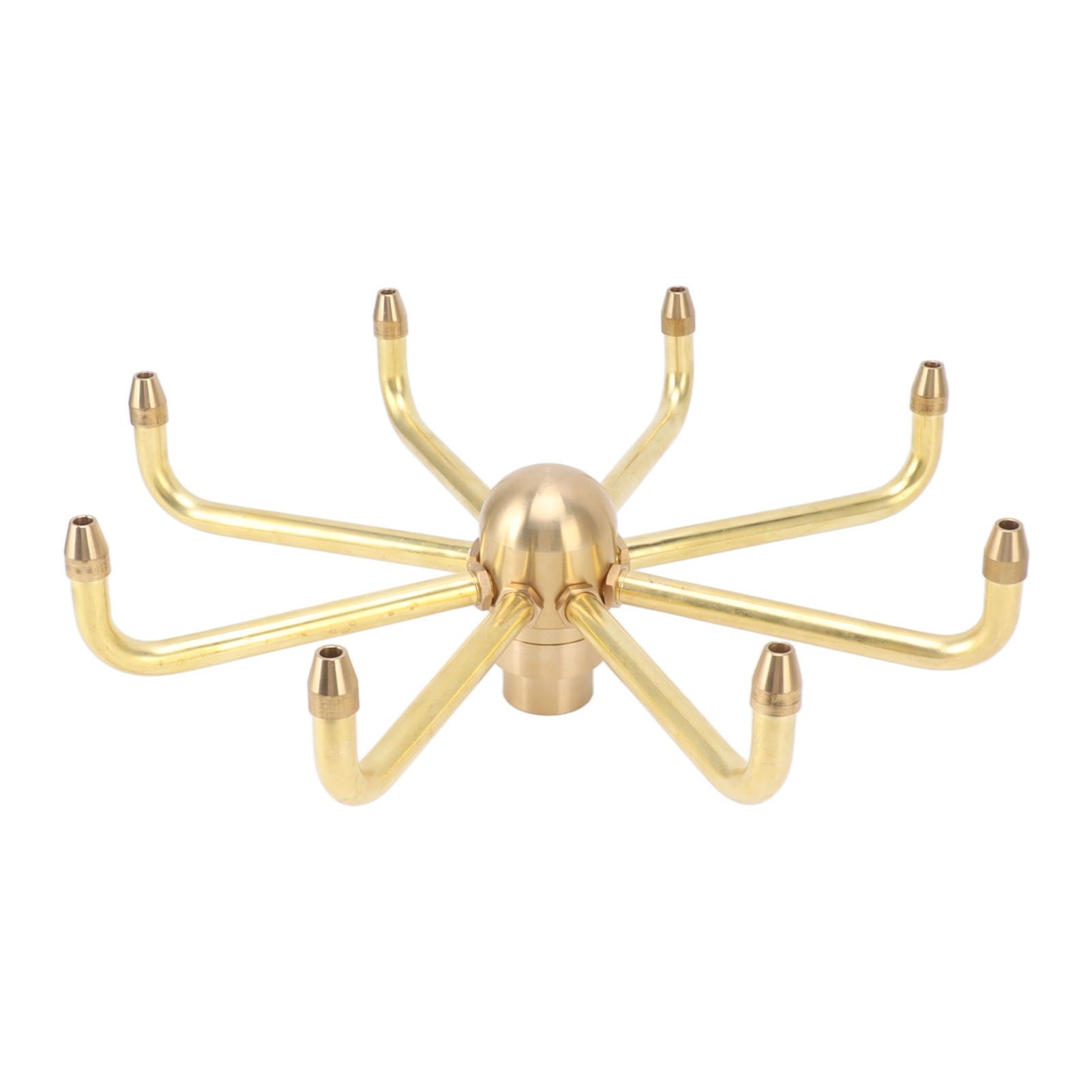 8 Holes Fountain Nozzles Brass Windmill Rotating Fountain Water Spray Head for view 4