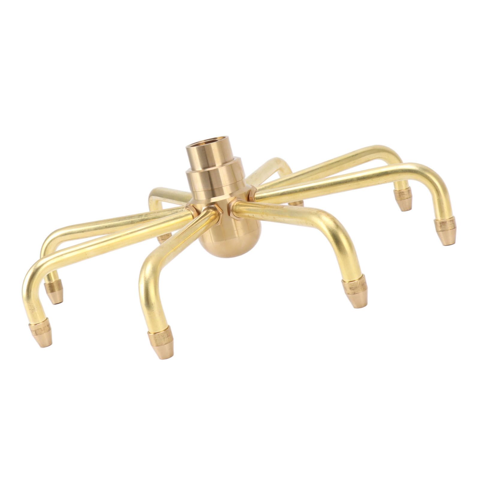 8 Holes Fountain Nozzles Brass Windmill Rotating Fountain Water Spray Head for view 9