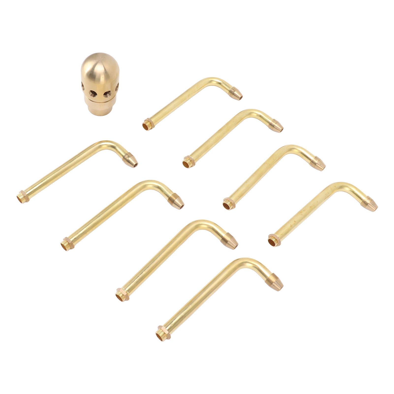 8 Holes Fountain Nozzles Brass Windmill Rotating Fountain Water Spray Head for view 10