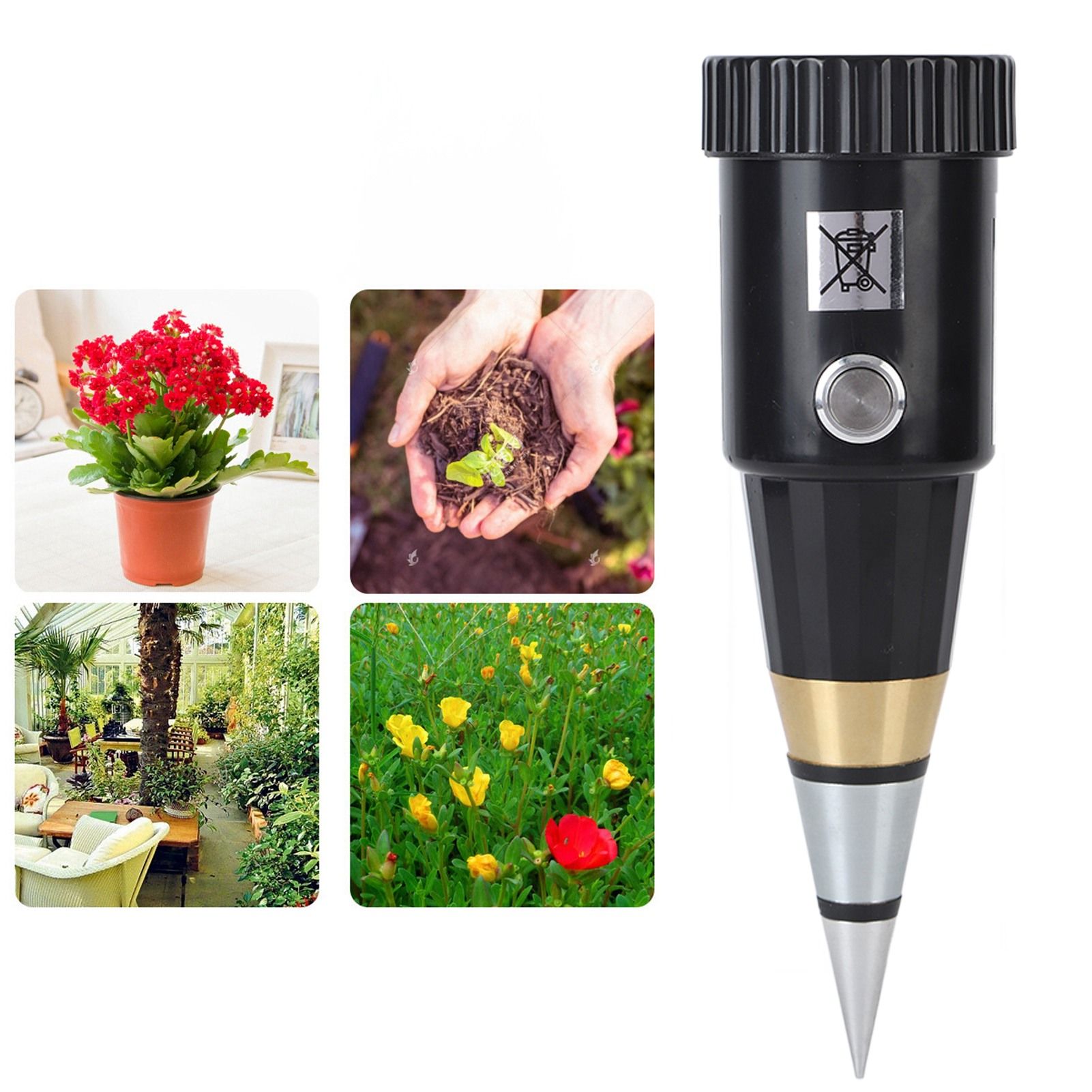 2 In 1 Soil Tester Cone Soil Moisture PH Meter Moisture Test Meter PH Detector view 12