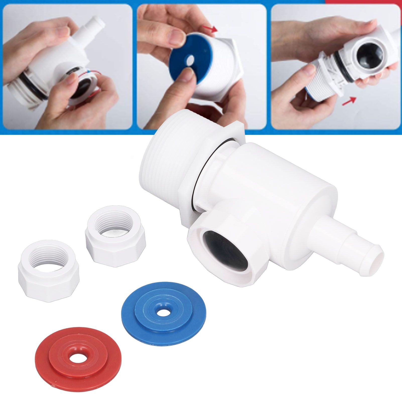 Pool Cleaner Connector Assembly Universal Wall Fitting Connector Assembly With view 12