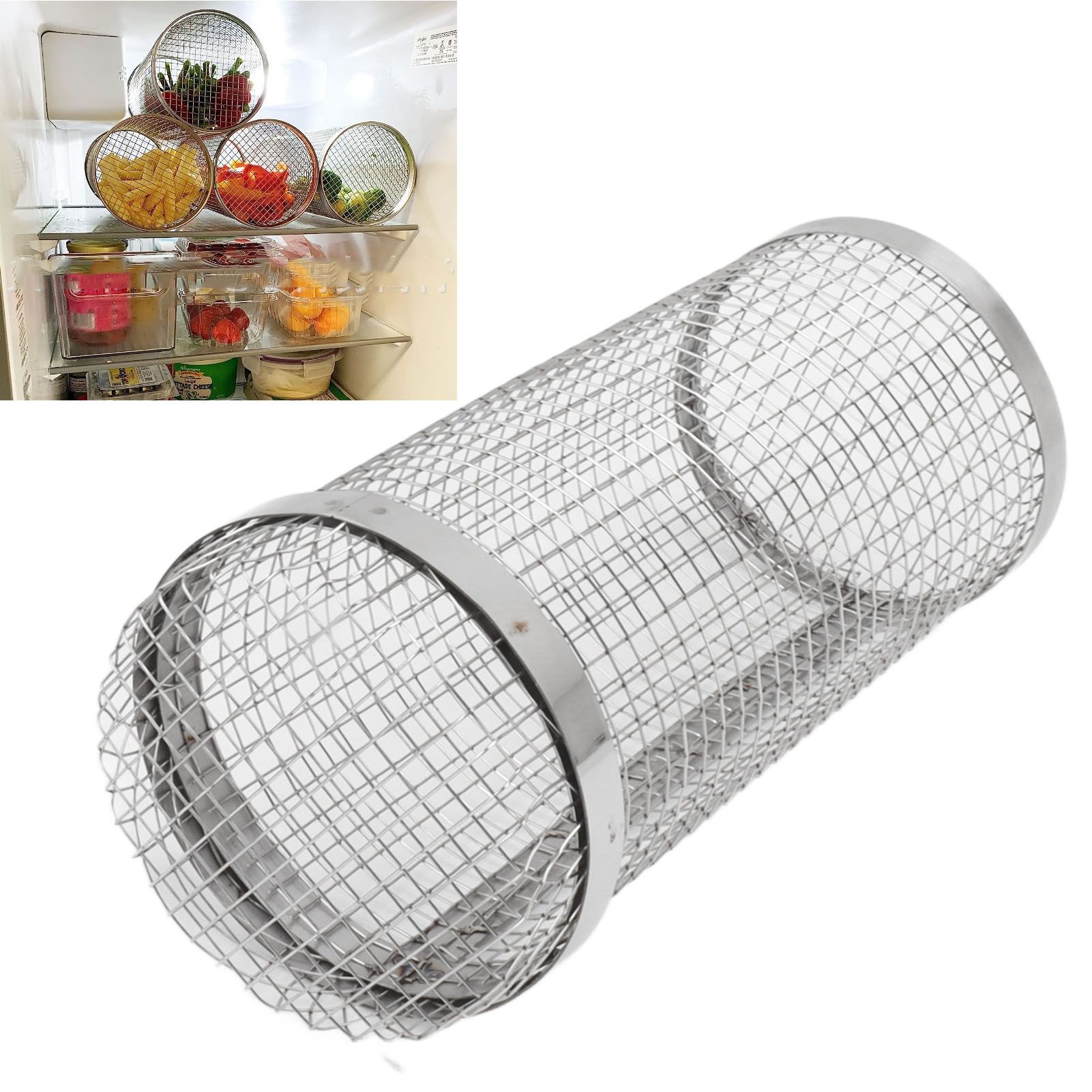 Barbecue Grilling Basket Stainless Steel Heat Resistant Rust Prevention BBQ view 12