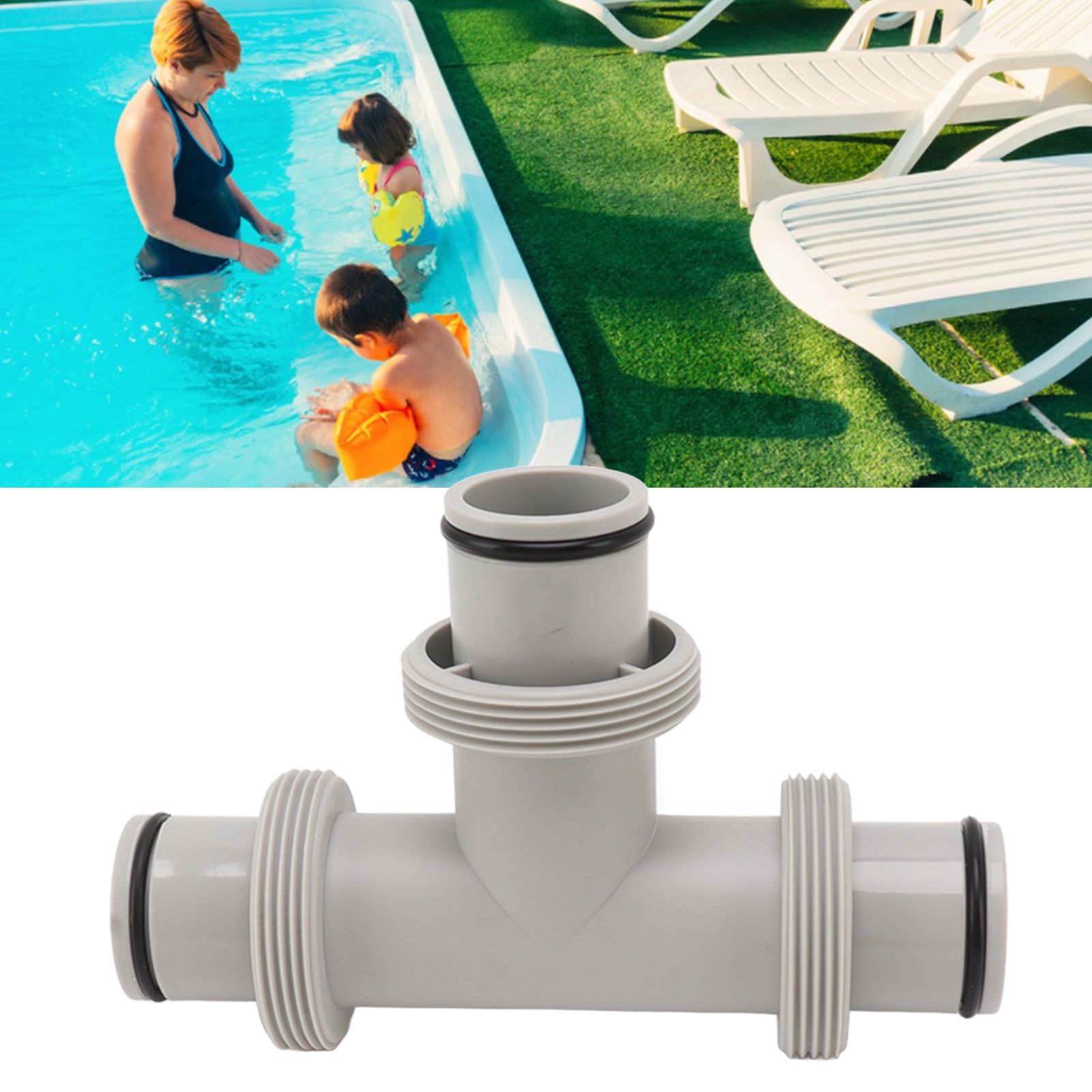 Split Swimming Pool Hose Plunger Valve 2 in 1 T Shape Hose Plunger Valve view 10