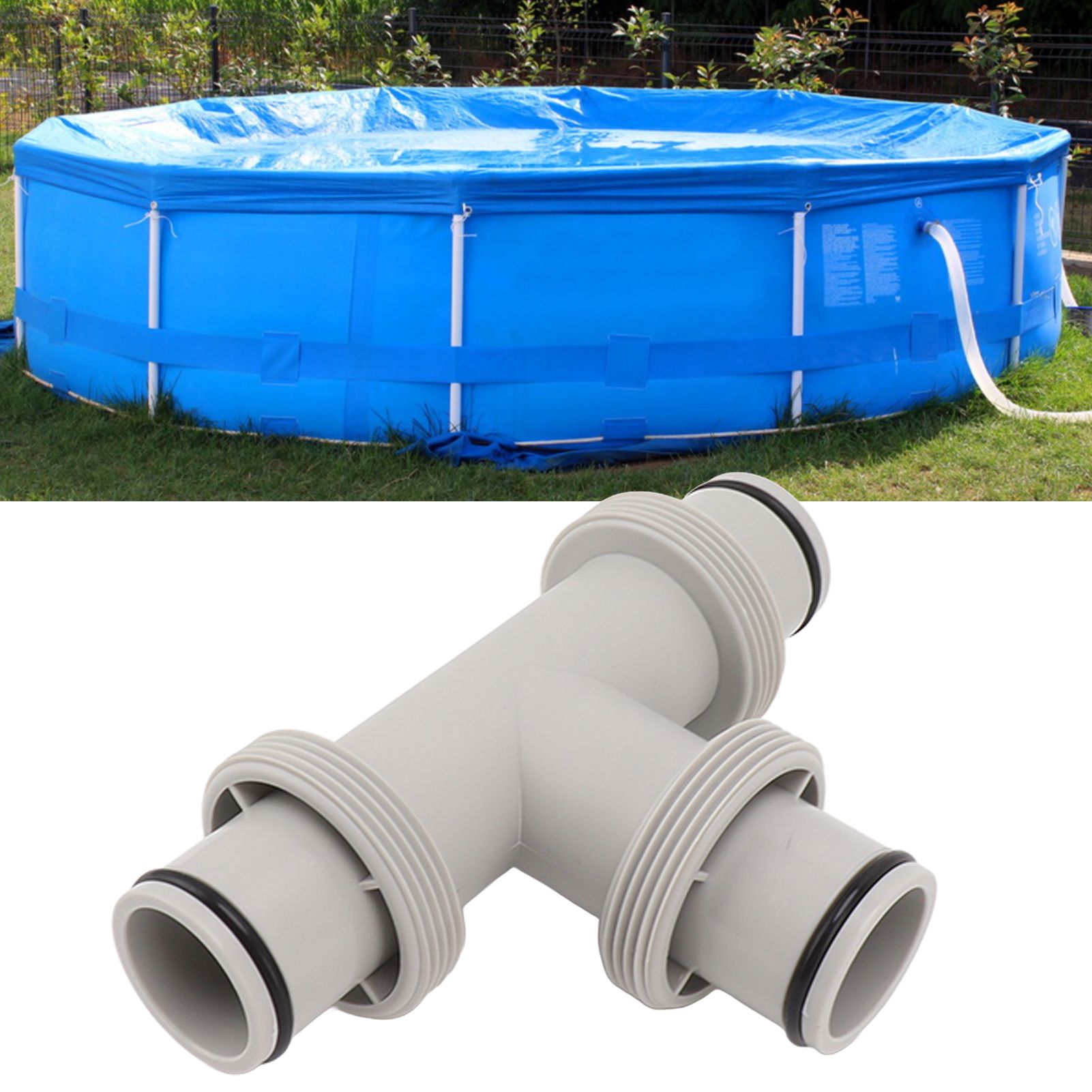 Split Swimming Pool Hose Plunger Valve 2 in 1 T Shape Hose Plunger Valve view 12
