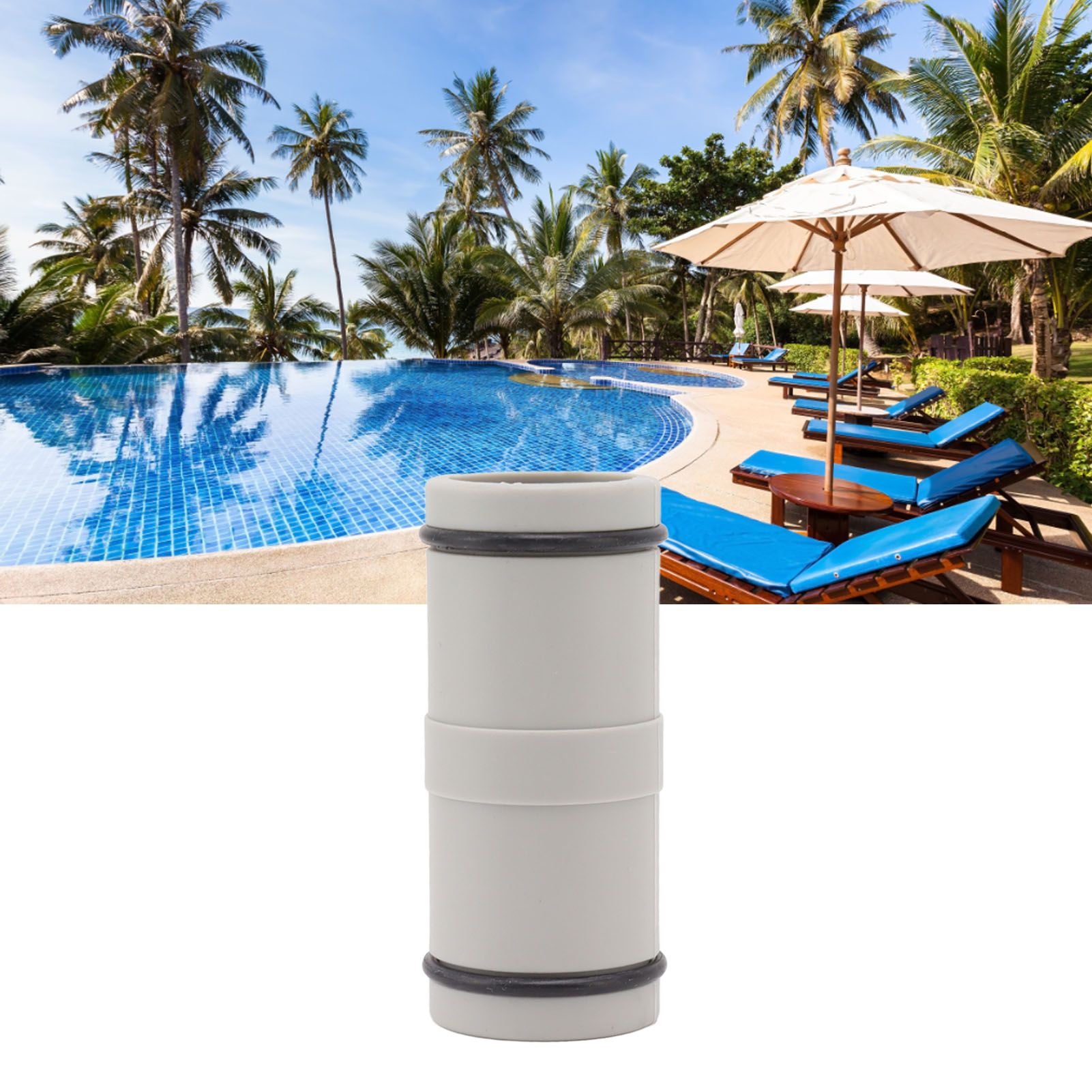 Swimming Pool Hose Adapter 1.25 Inch to 1.25 Inch Straight Connector Split view 11