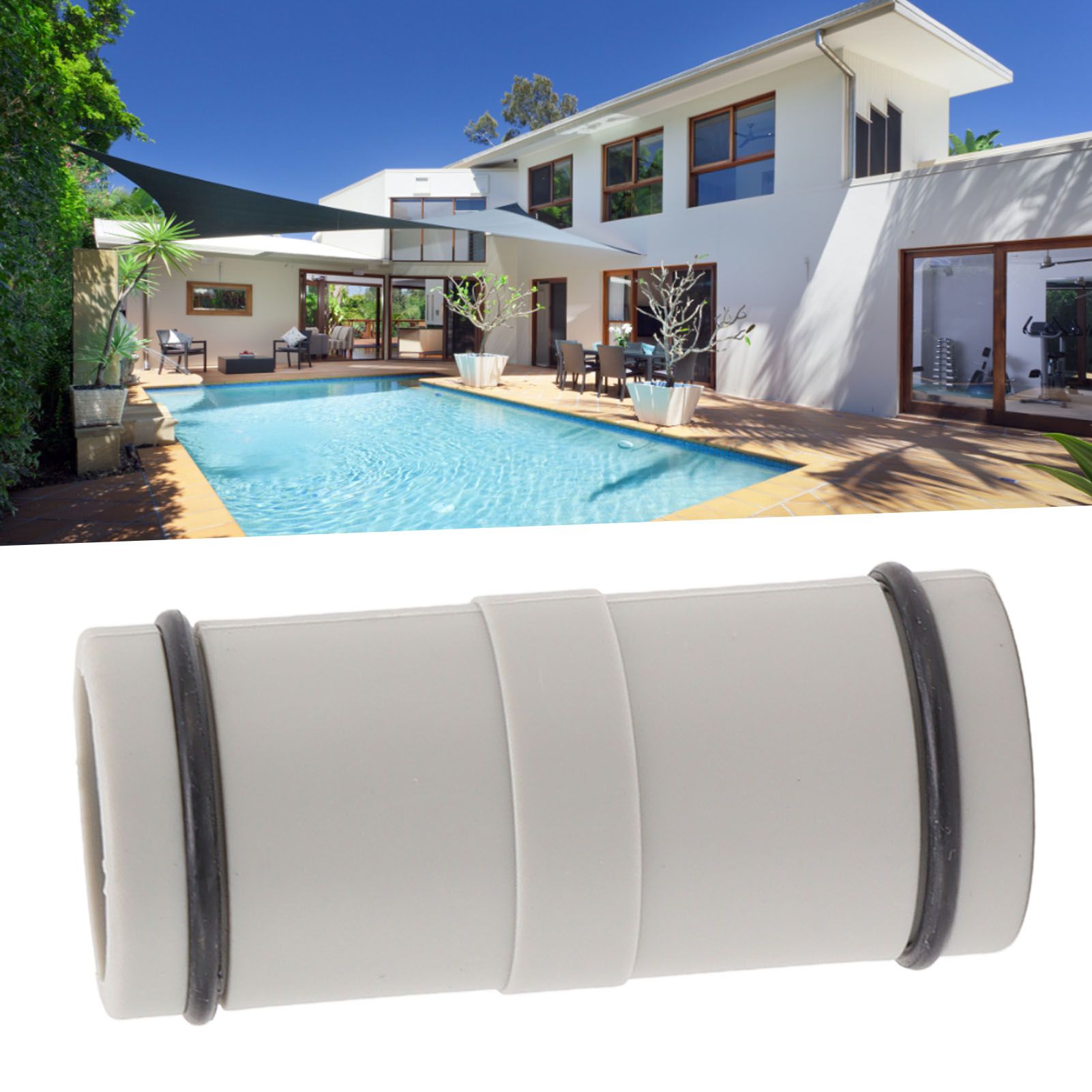 Swimming Pool Hose Adapter 1.25 Inch to 1.25 Inch Straight Connector Split view 12