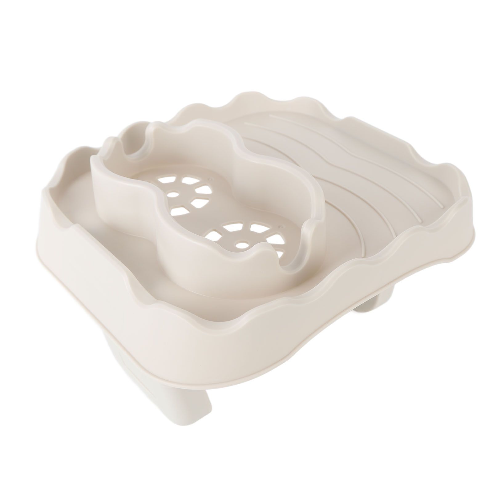 Hot Tub Table Tray with Drain Holes Anti Slip Adjustable Hot Tub Side Table view 3