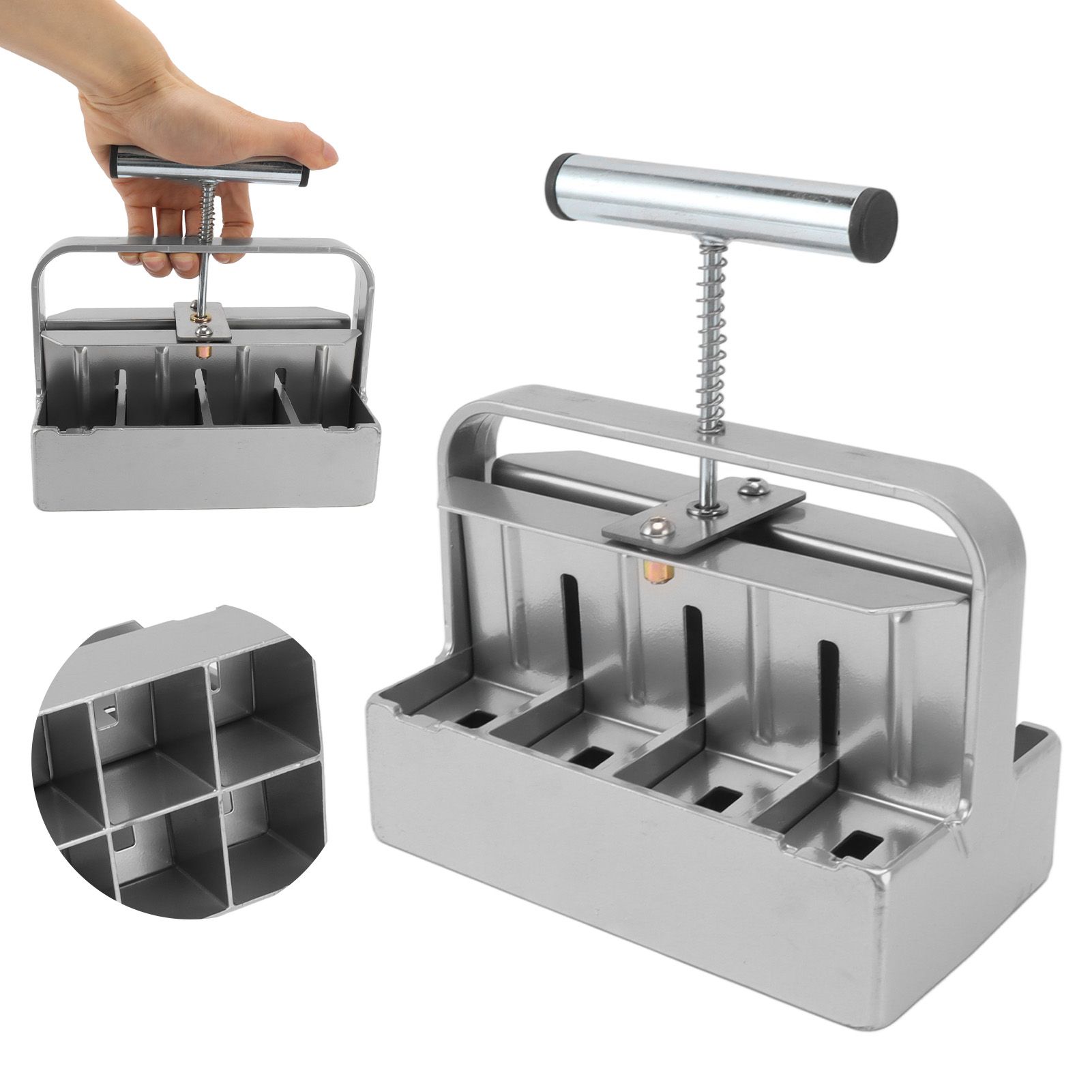 Soil Blocker with Comfortable Handle Manual 8 Cell Soil Block Maker for view 8