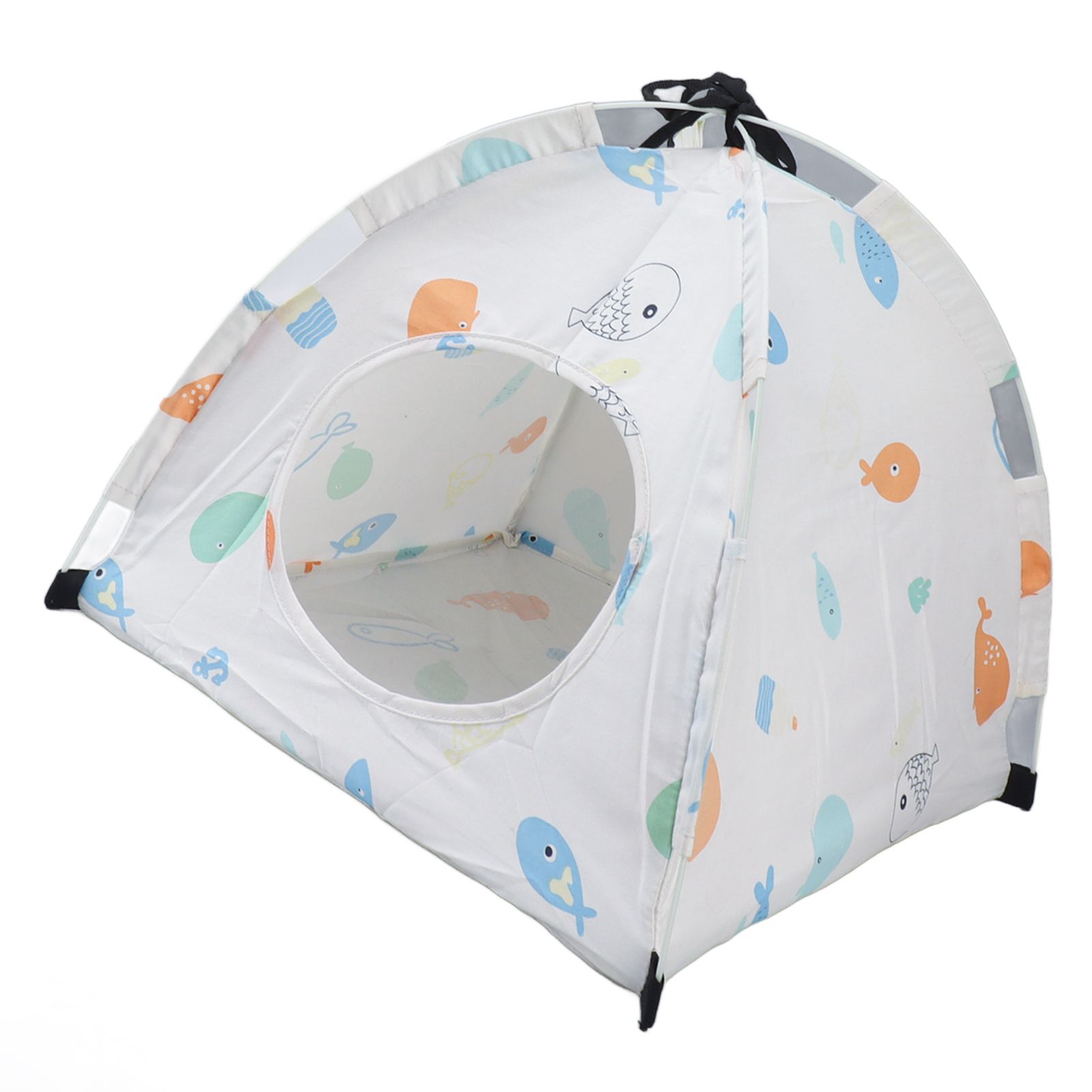 Pet Tent Cartoon Print Detachable Washable Portable Cat Tents for Cats Puppy view 2