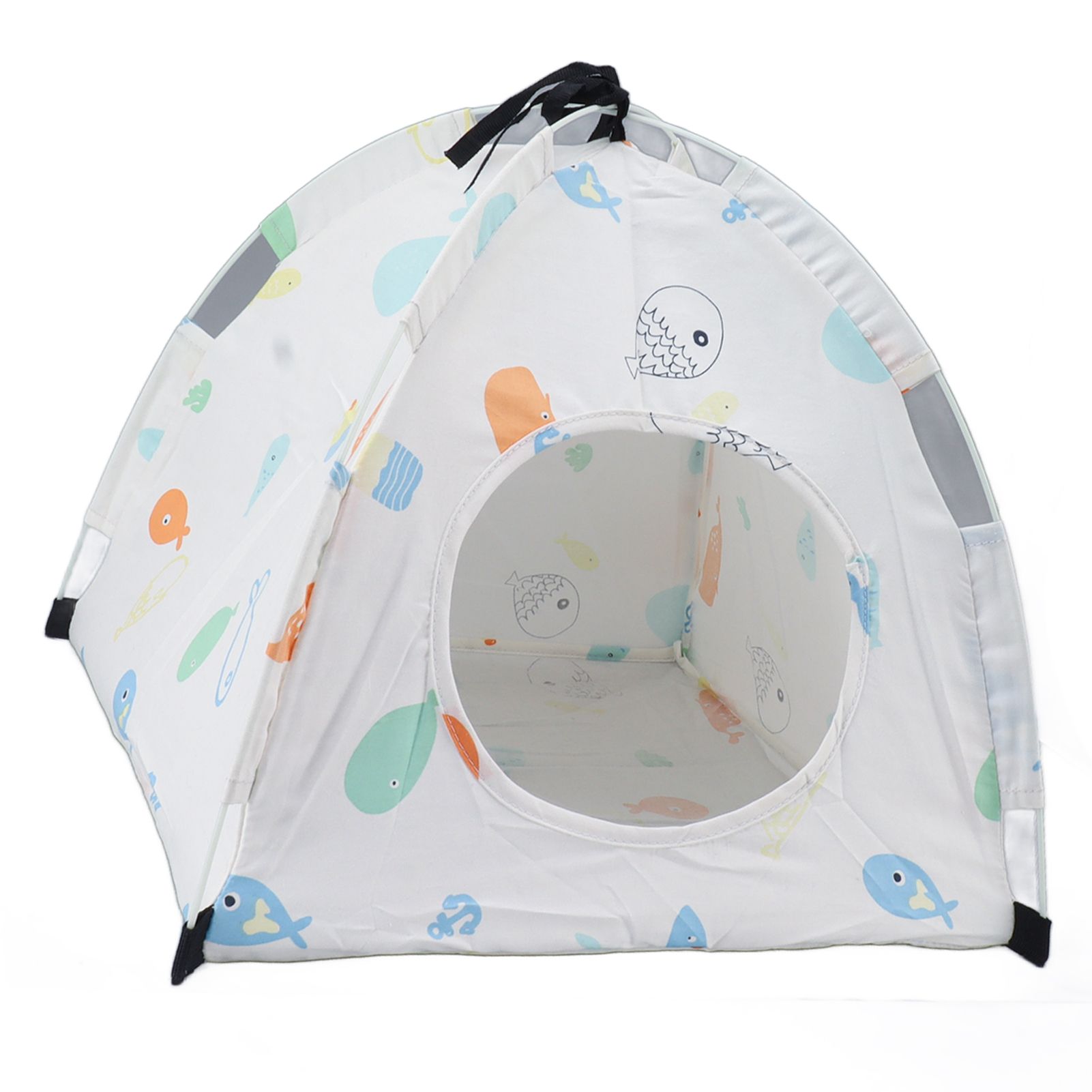 Pet Tent Cartoon Print Detachable Washable Portable Cat Tents for Cats Puppy view 3
