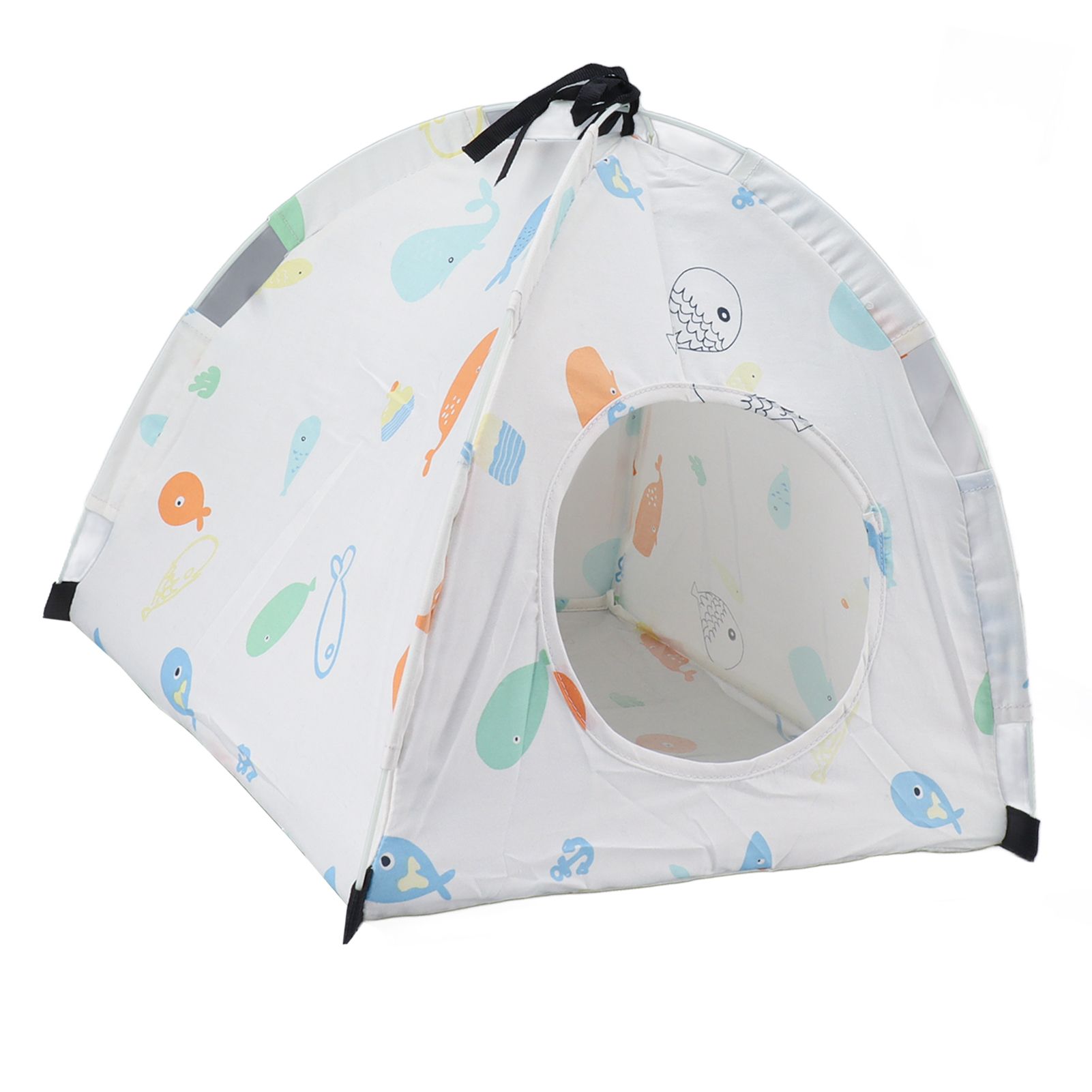 Pet Tent Cartoon Print Detachable Washable Portable Cat Tents for Cats Puppy view 4