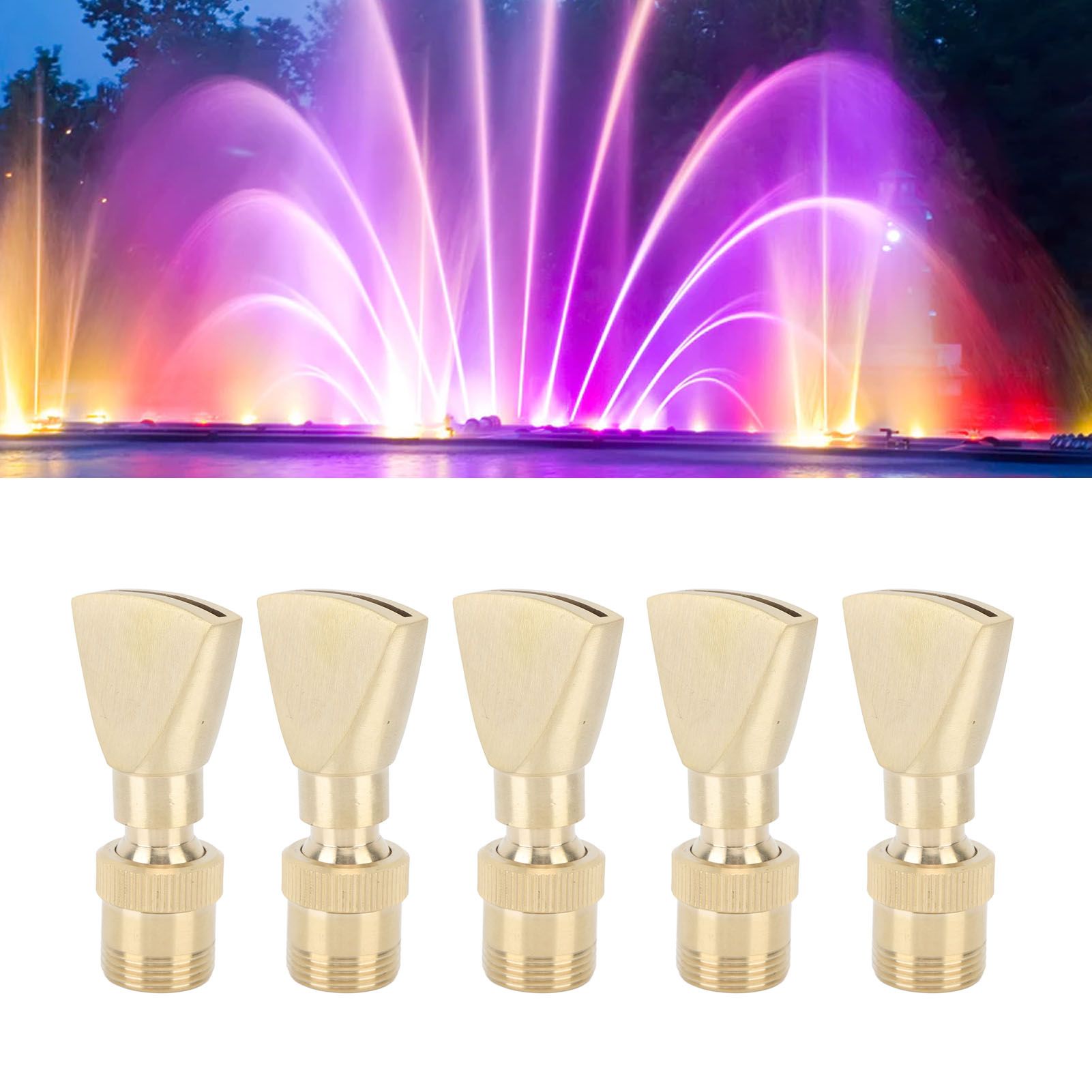 5Pcs Brass Fountain Nozzles Fan Shaped Water Fountain Nozzle Exquisite view 11