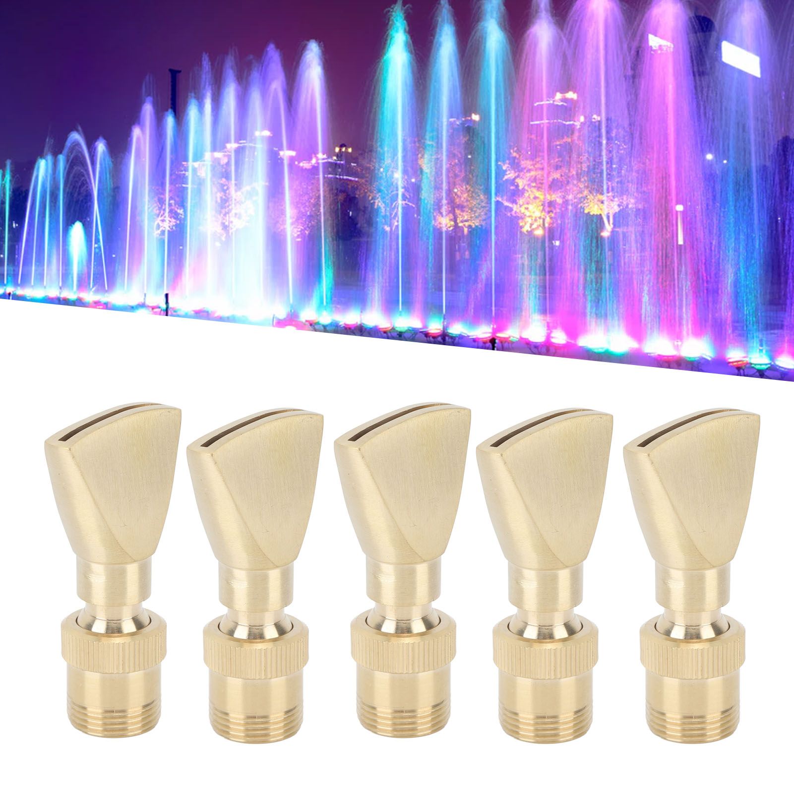 5Pcs Brass Fountain Nozzles Fan Shaped Water Fountain Nozzle Exquisite view 12