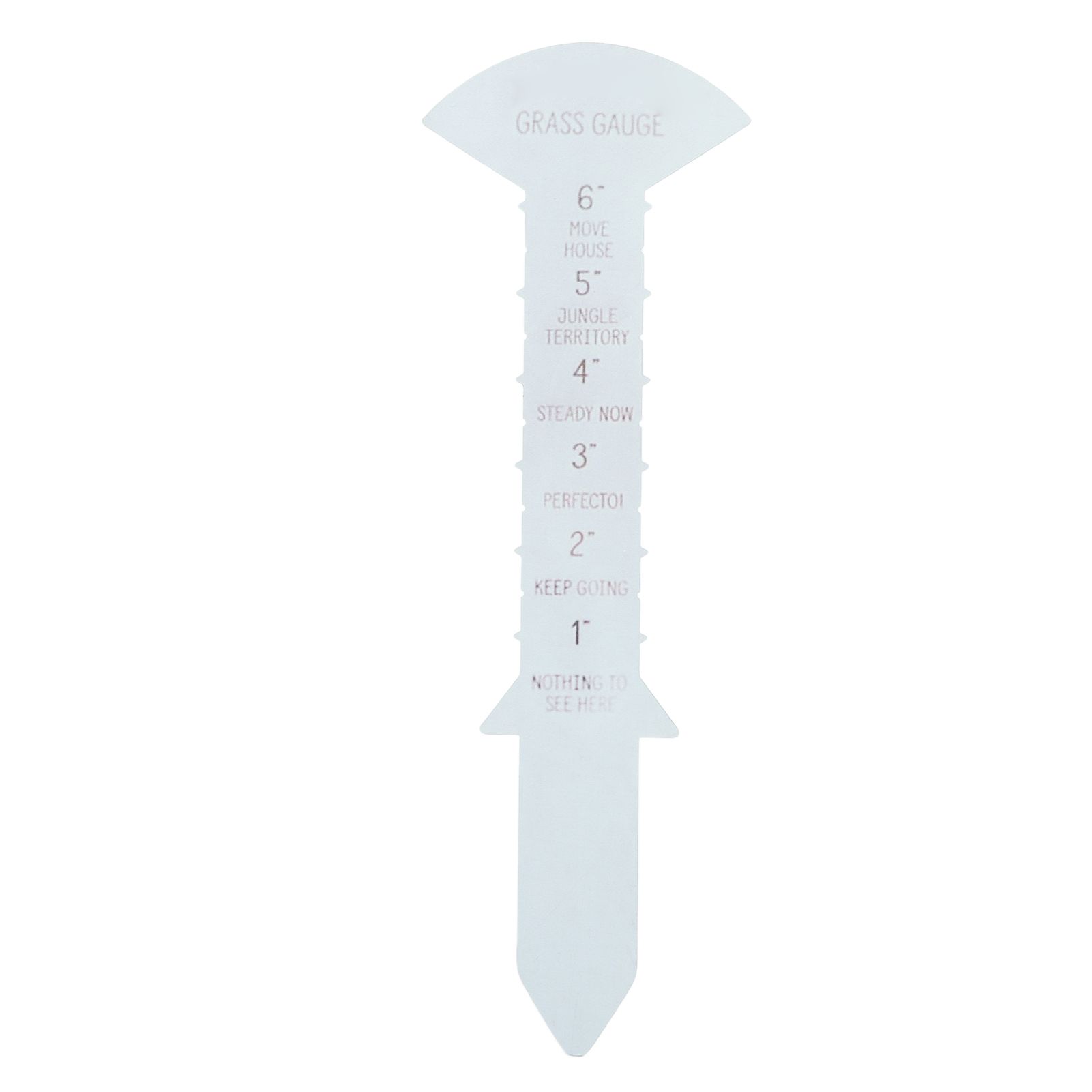 Grass Gauge 30cm Clear Funny Text Sturdy Iron Grass Height Measuring Ruler for