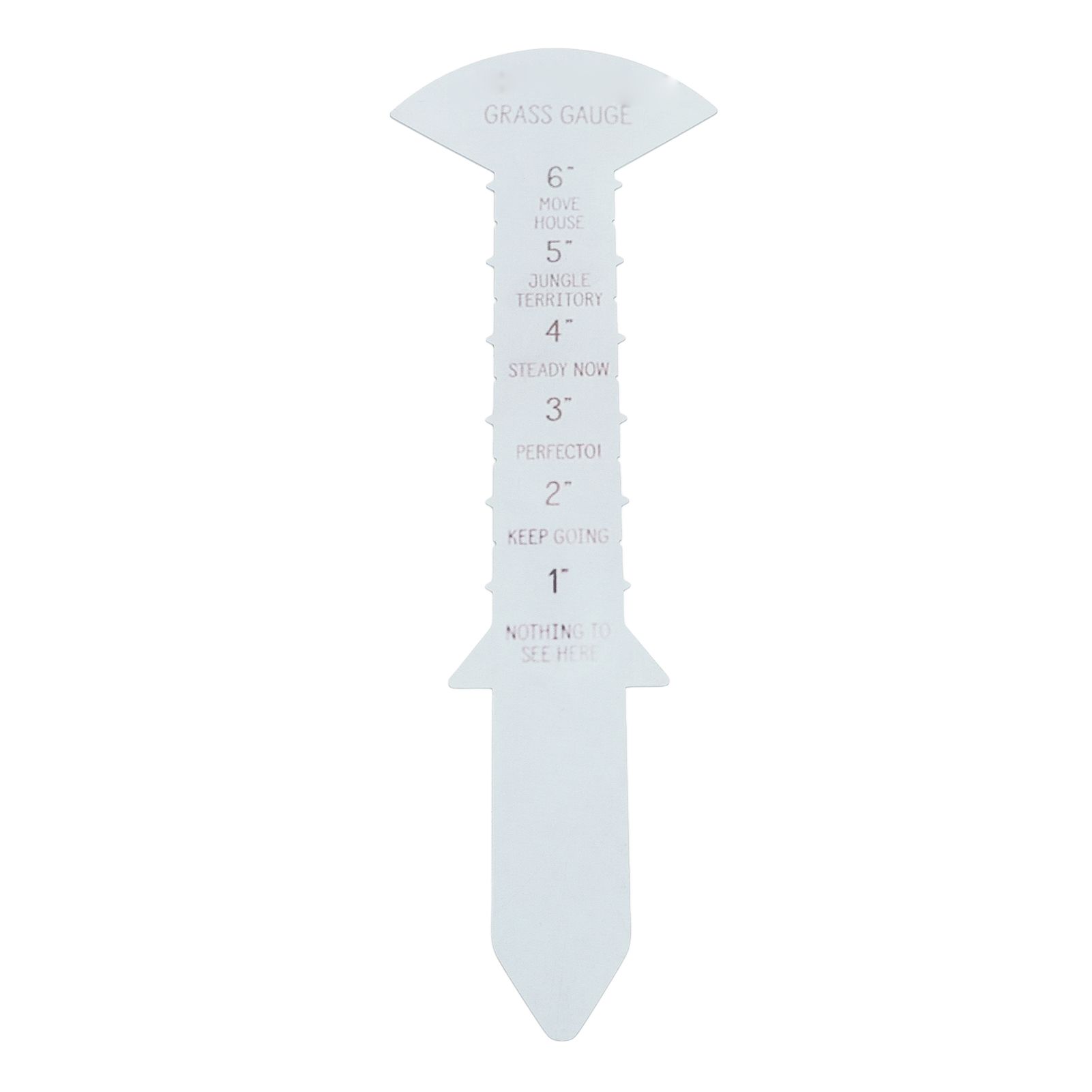 Grass Gauge 30cm Clear Funny Text Sturdy Iron Grass Height Measuring Ruler for view 3
