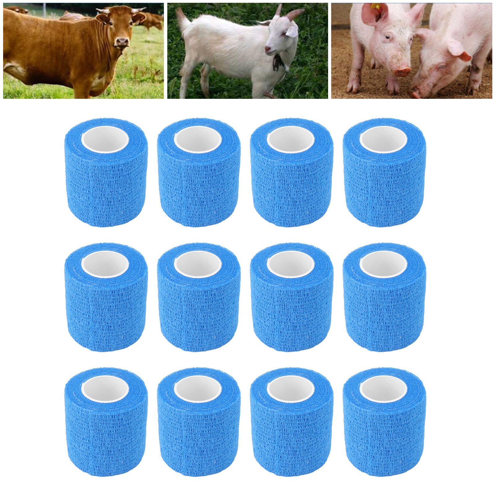 12 Pack 4.5M Animal Elastic Bandage Self Adhesive Cow Hoof Repairing Bandage view 11