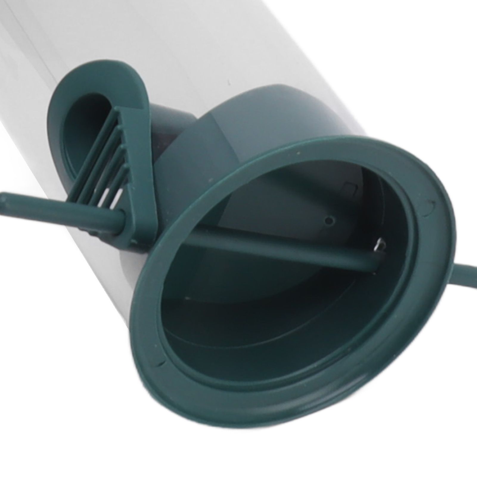 2 Set Bird Tube Feeder Plastic Transparent Hanging Finch Feeder Garden view 15