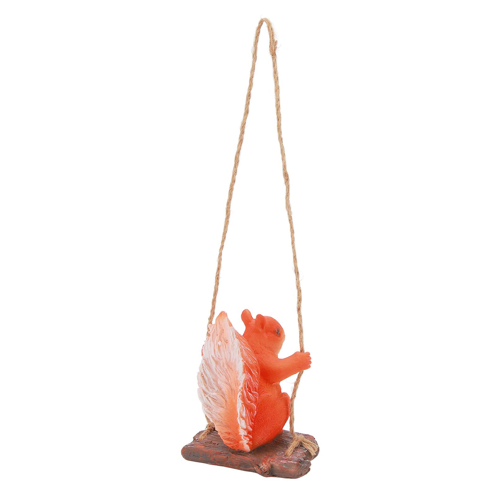 Hanging Squirrel Statues Garden Decor Cute Swing Squirrel Sculpture Outdoor view 9