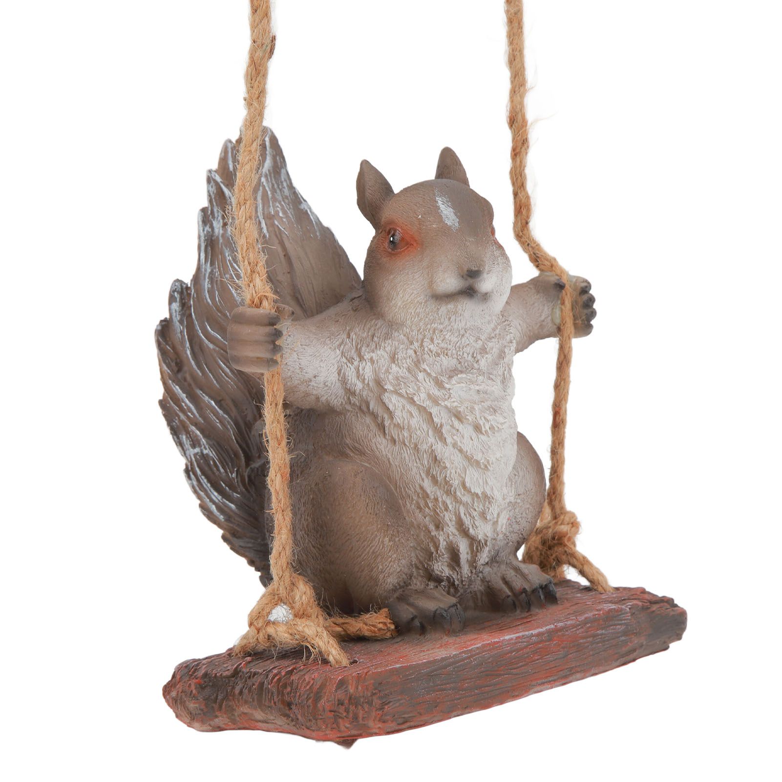Hanging Squirrel Statues Garden Decor Cute Swing Squirrel Sculpture Outdoor view 7