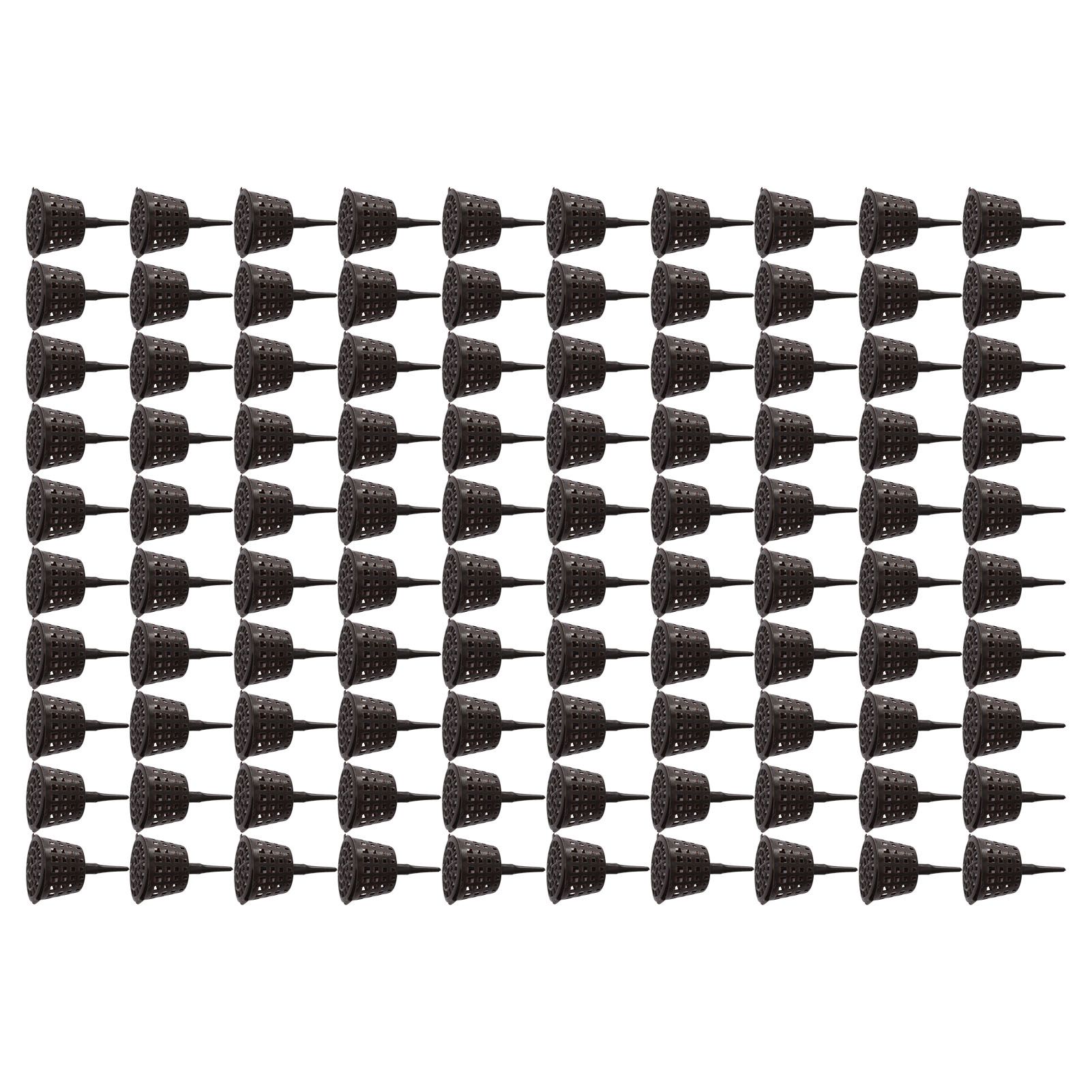 100PCS Plastic Fertilizer Mesh Basket with Lid Planting Fertilizer Net Pot for view 2
