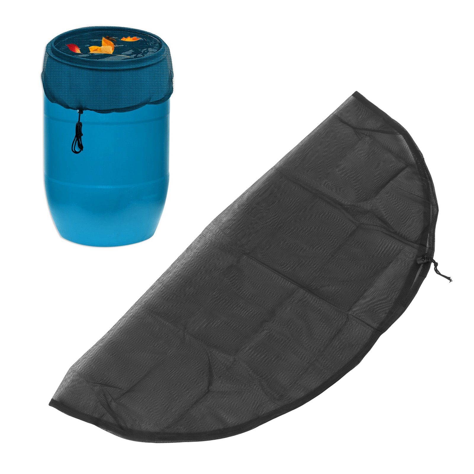 Rain Barrel Net Cover Polyester Rain Barrels Mesh Cover Practical Drawstring view 12