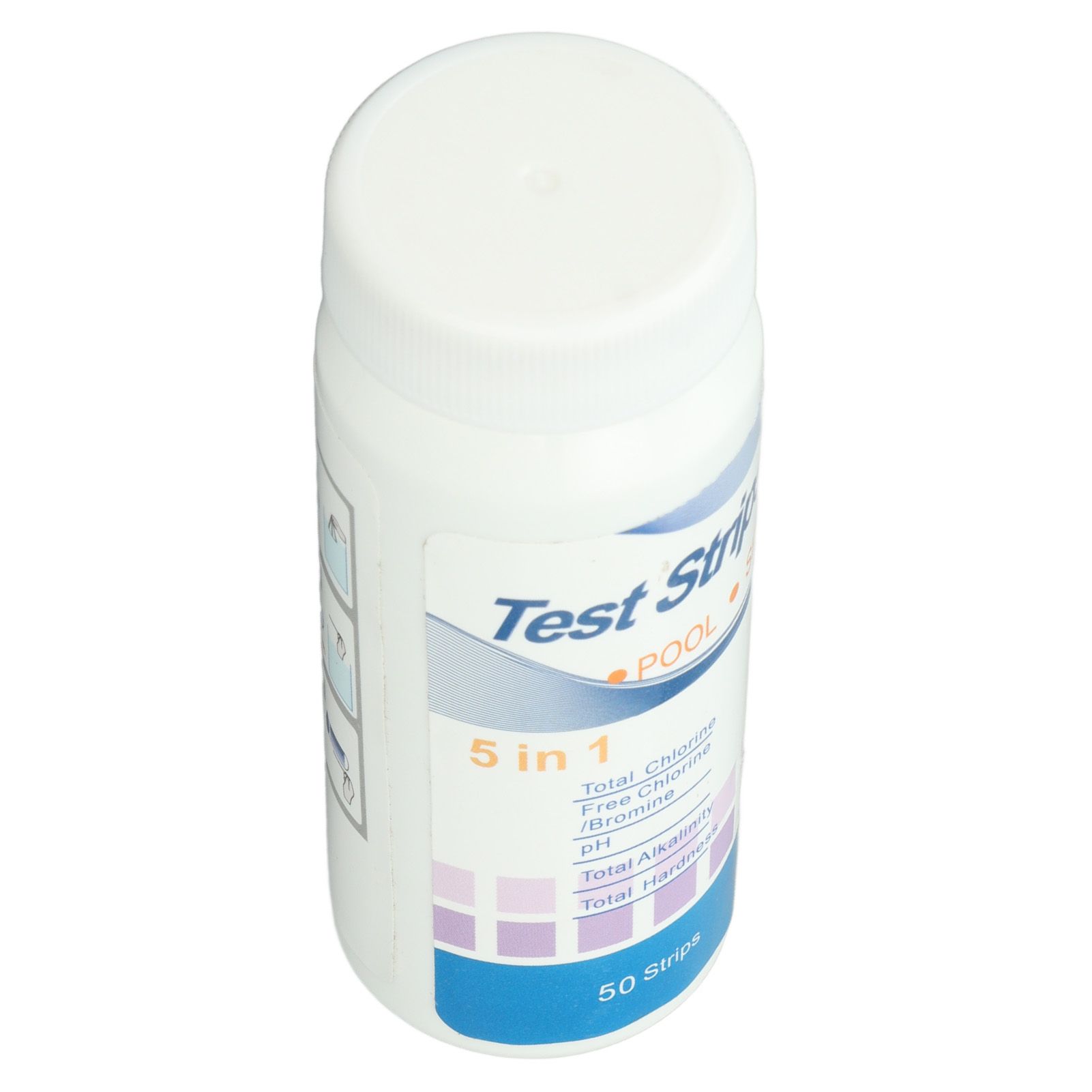 50pcs Swimming Pool Test Papers 5 in 1 Test Water Quality PH Cl Total Alkali view 5
