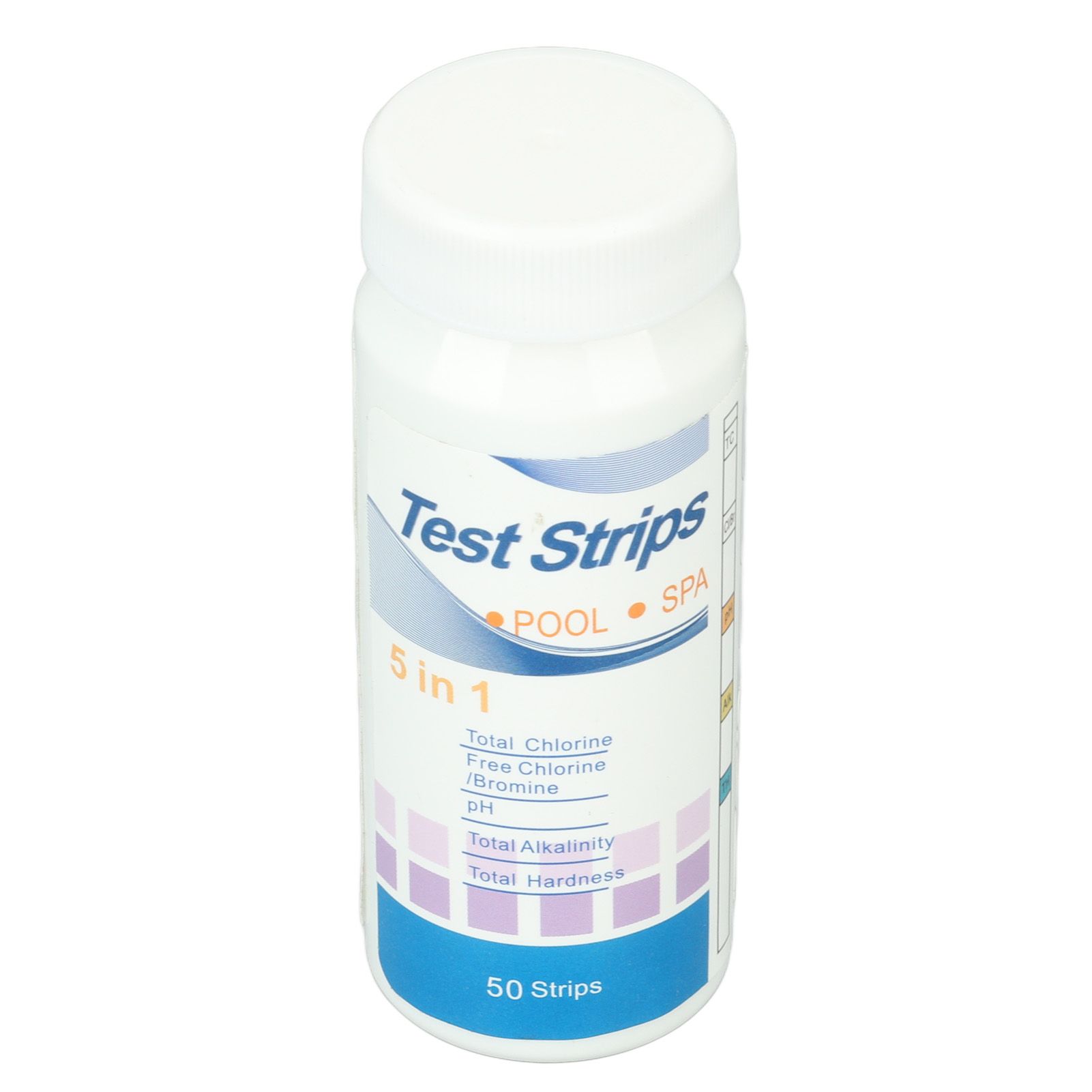 50pcs Swimming Pool Test Papers 5 in 1 Test Water Quality PH Cl Total Alkali view 7
