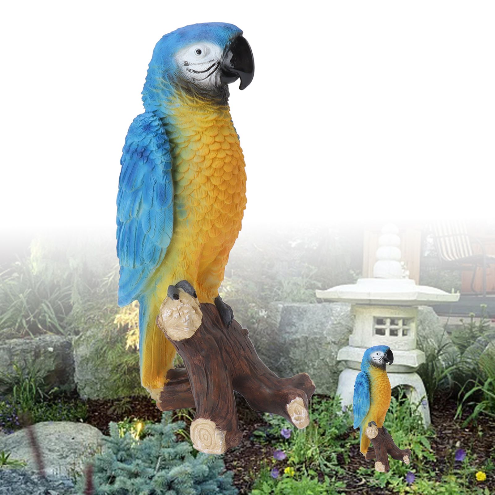 Resin Parrot Statue Simulation Parrot Decoration Resin Animals Figurine view 12